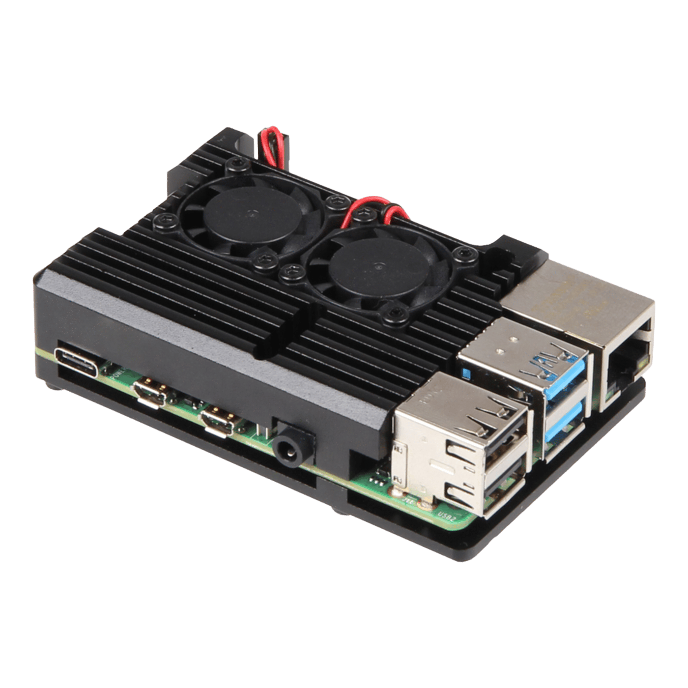 Joy-it Tåligt aluminiumskabinett för Raspberry Pi 4 B