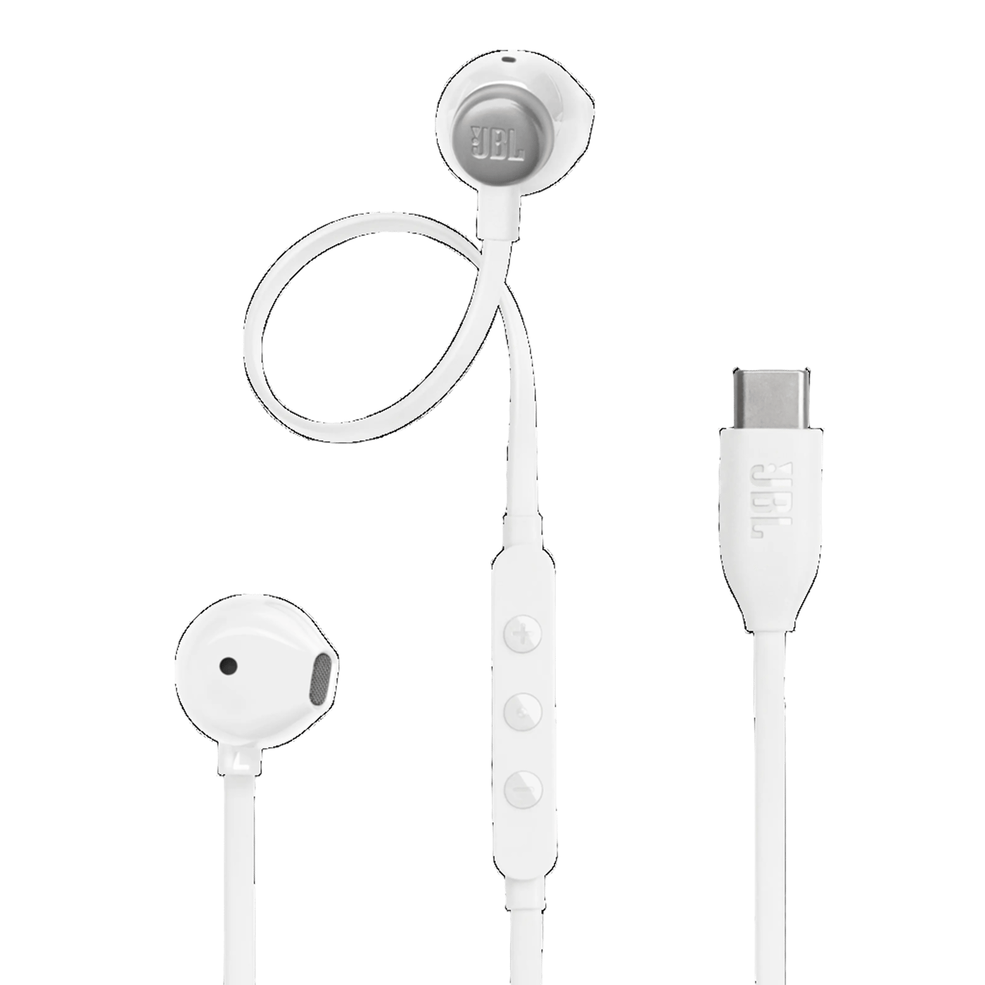 JBL Tune 305C USB-C-hörlurar med sladd Vit