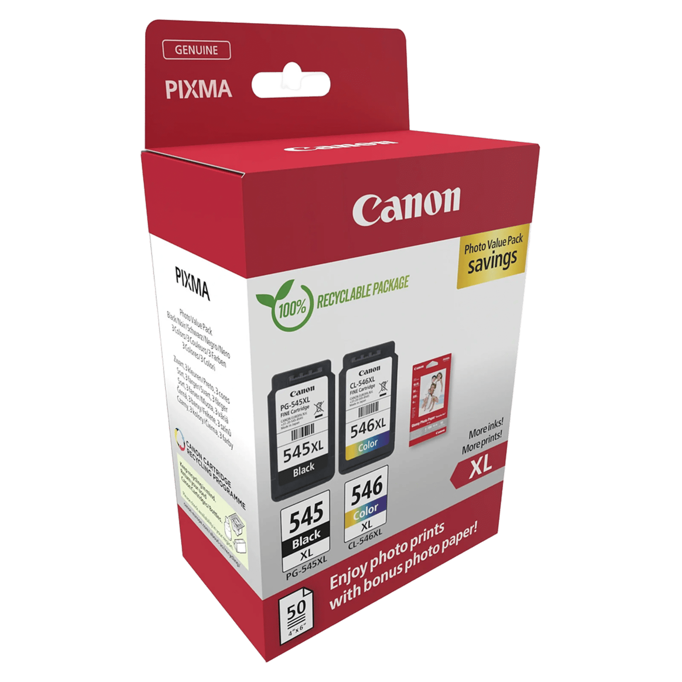 Canon PG-545XL/CL-546XL Värdepaket för skrivare