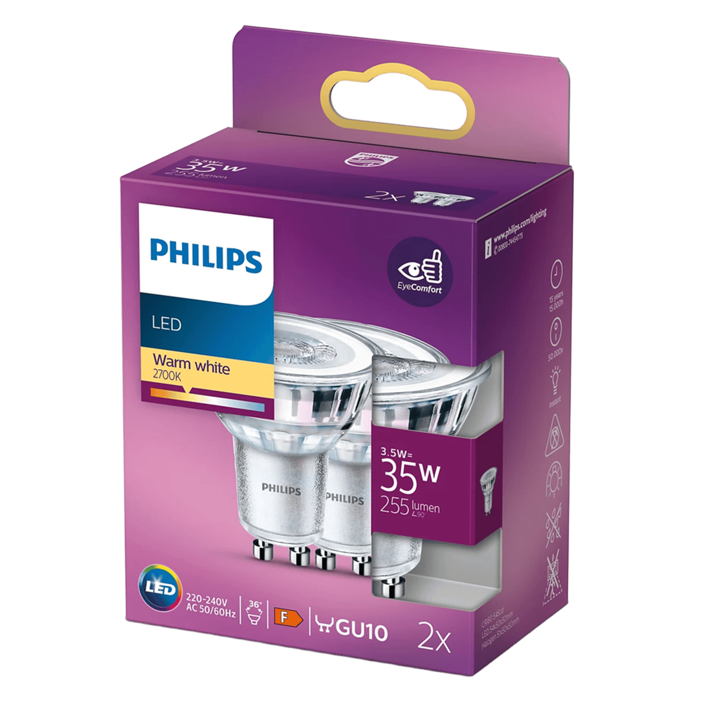 Philips Philips LED-pære Spotlight GU10 255 lm 2-pk.