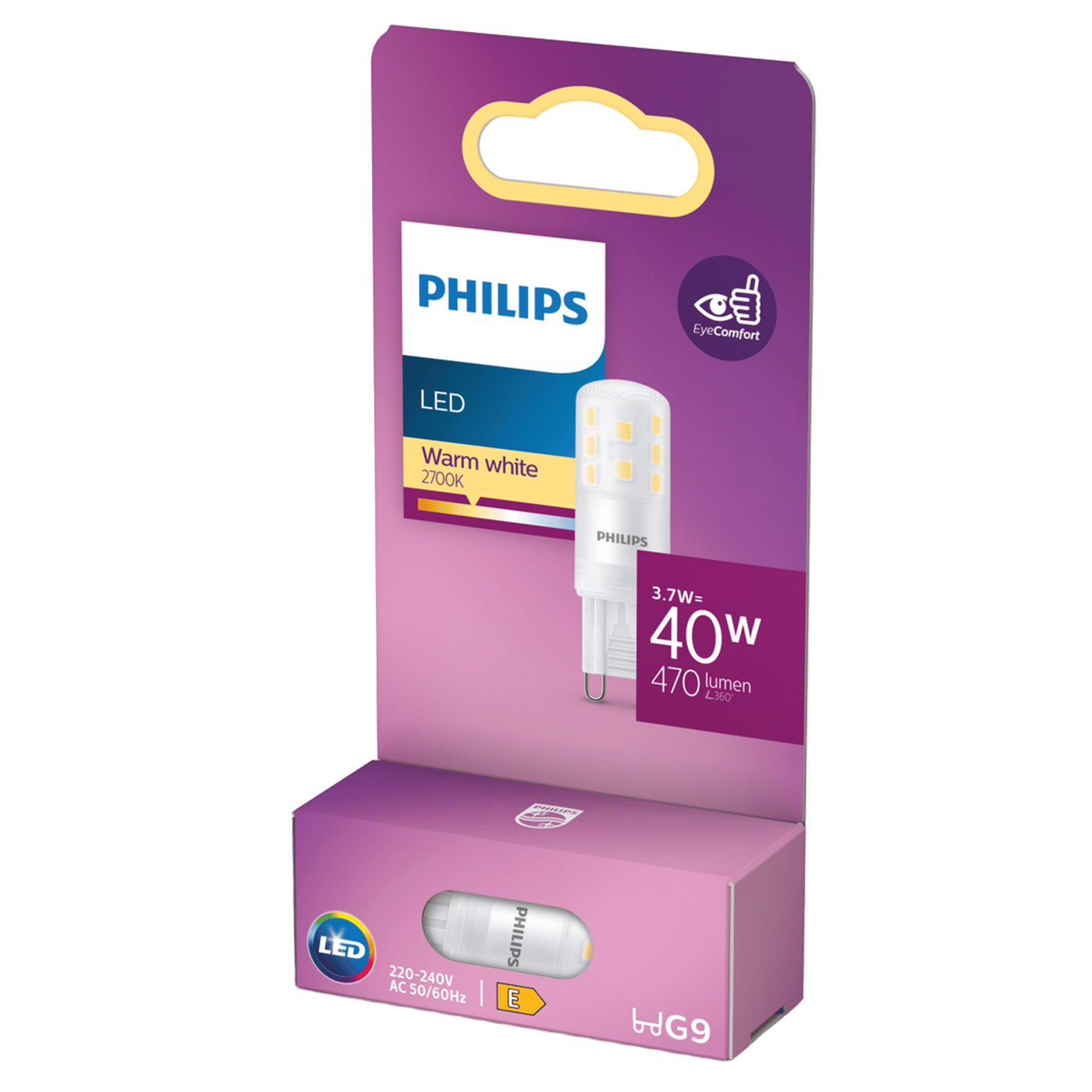 Philips LED-lampa G9 470 lm