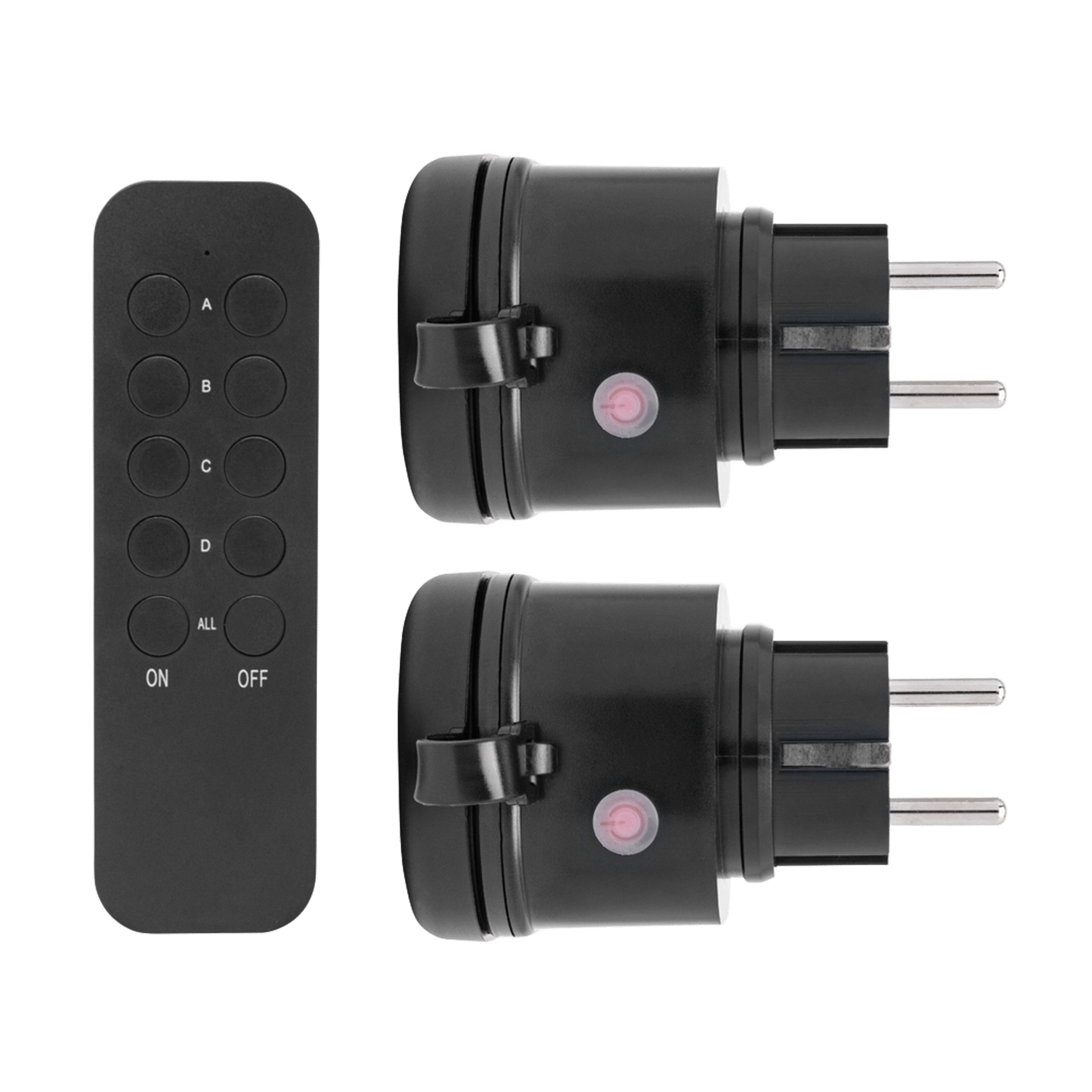 Cleverio Mini-fjernstrømbryter for utendørsbruk 3680W 2-pk