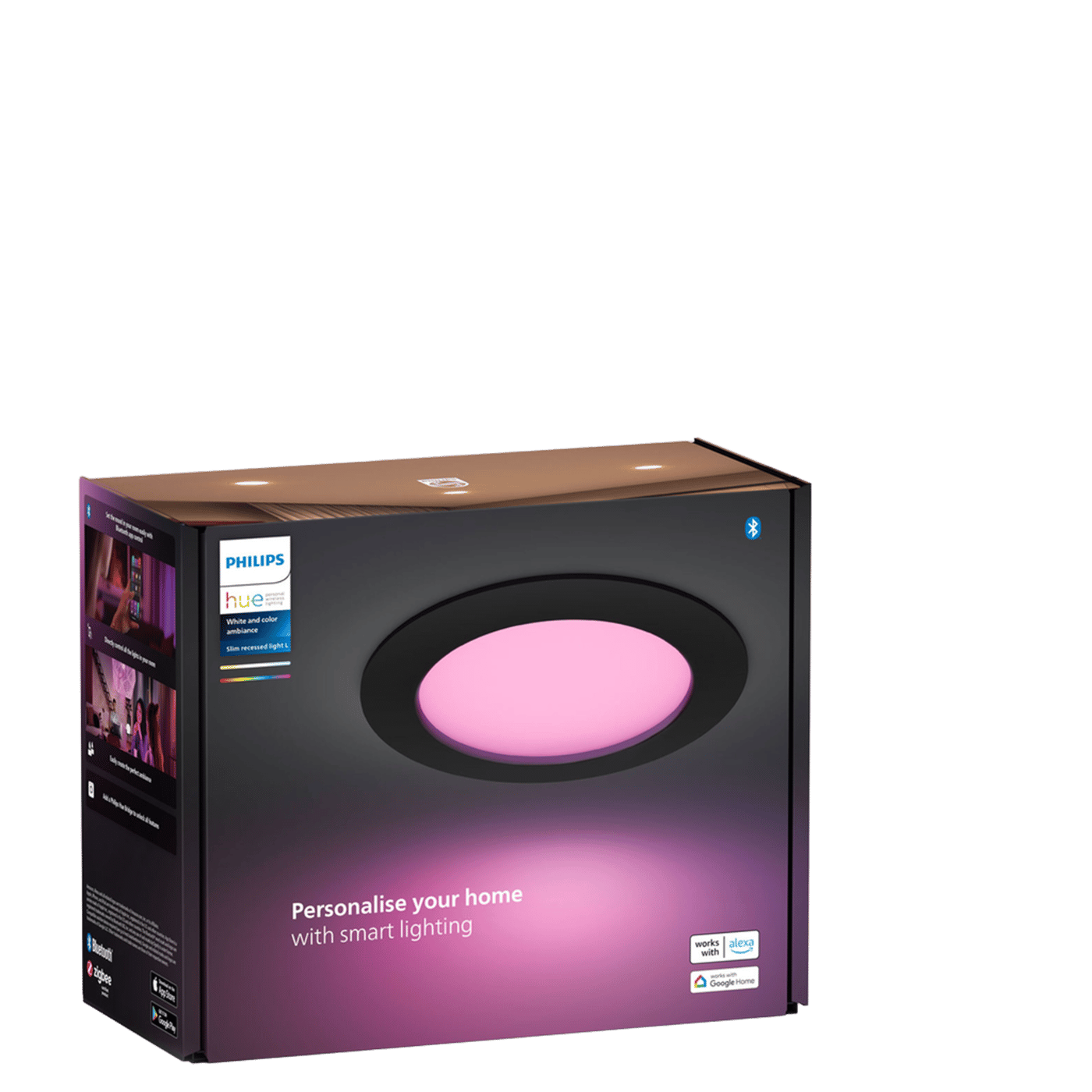 Philips Hue Slank innfelt belysning Ø170 mm Svart