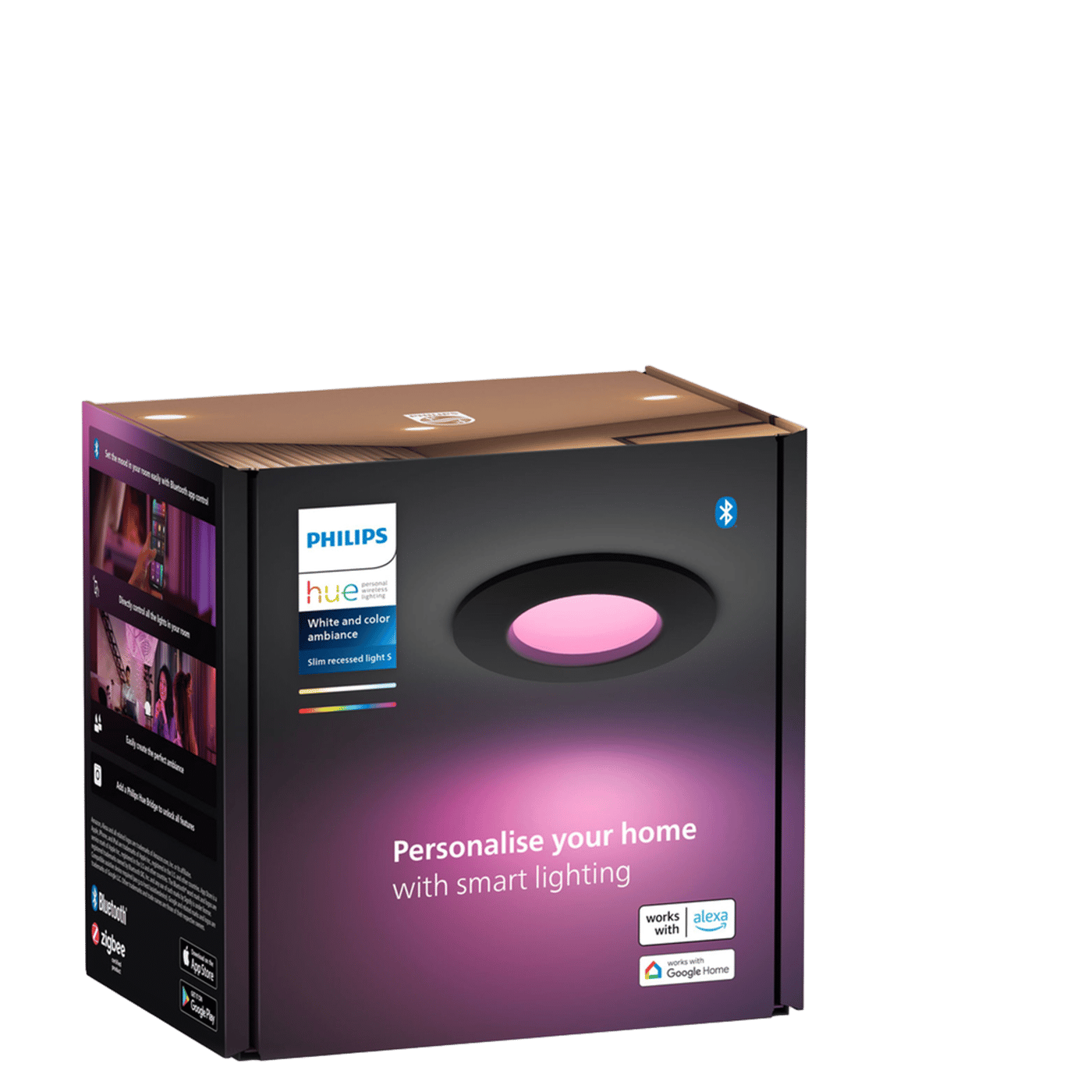 Philips Hue Slank innfelt belysning Ø90 mm Svart