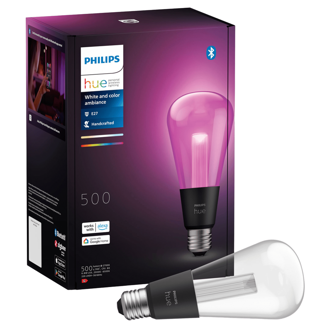 Philips Hue RGB ST72 smart LED-lampa E27 500 lm