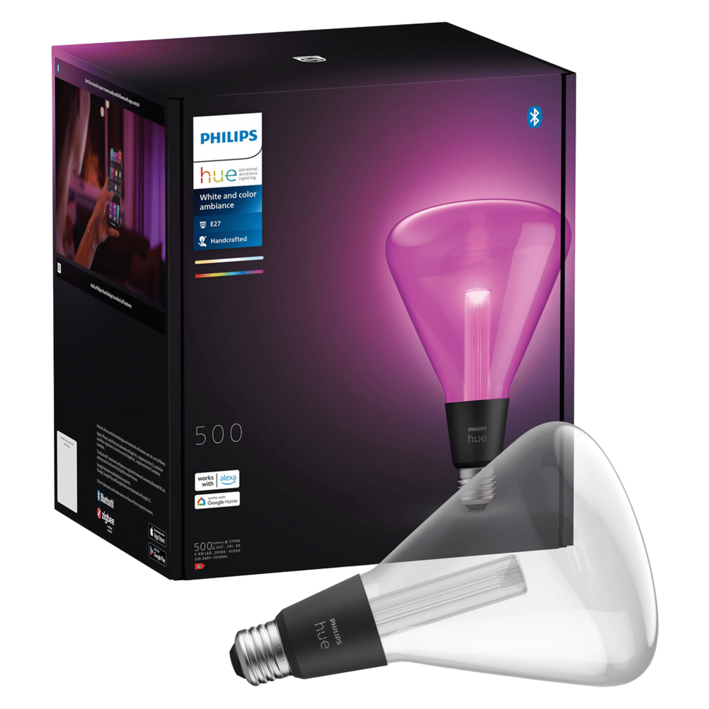 Philips Hue Lightguide Triangle E27 smart LED-lampa 500 lm