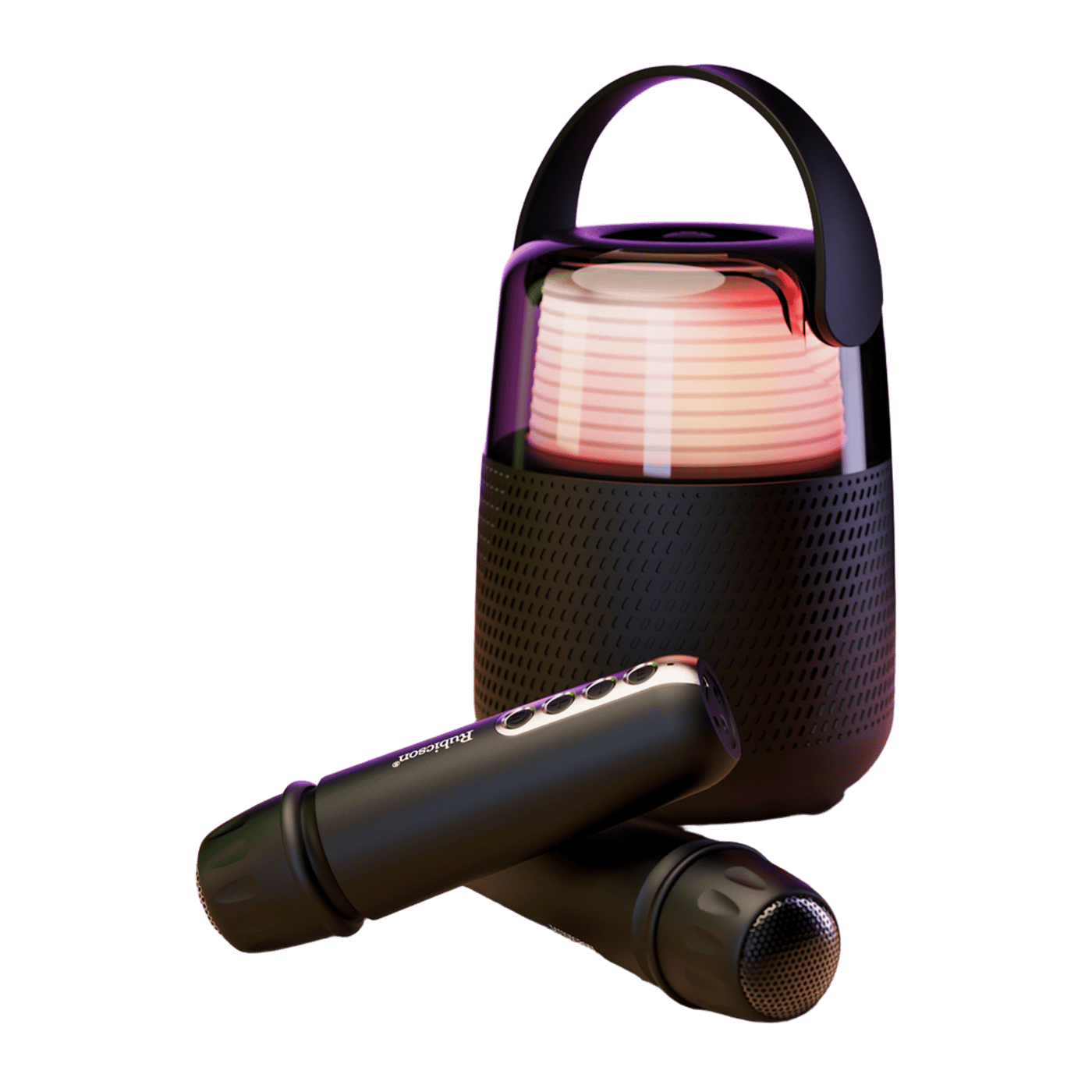 Rubicson Karaokehögtalare med två trådlösa mikrofoner