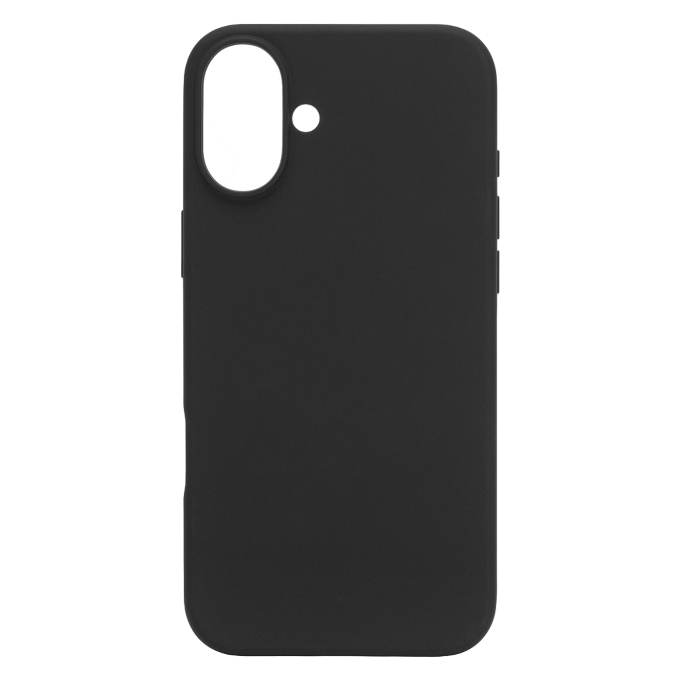 Linocell Rubber case for iPhone 16 Plus Svart