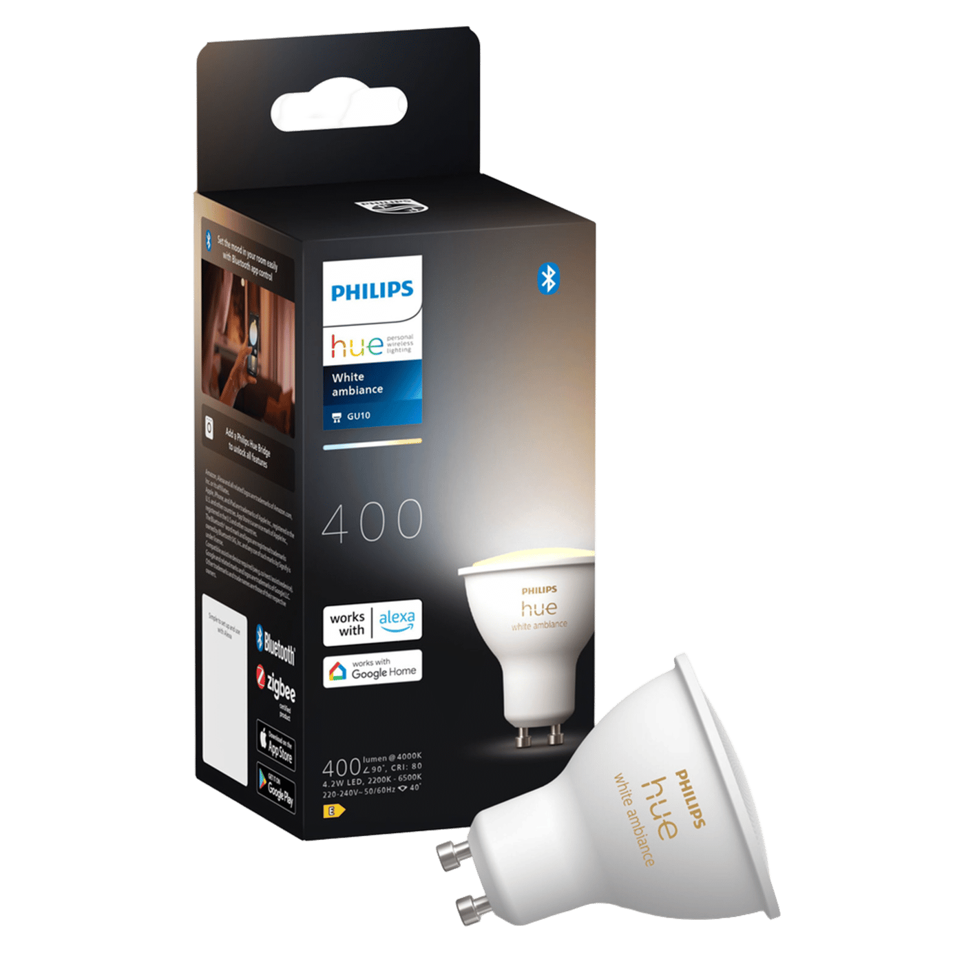 Philips Hue Ambience Smart LED-lampe GU10 400 lm 1-pk