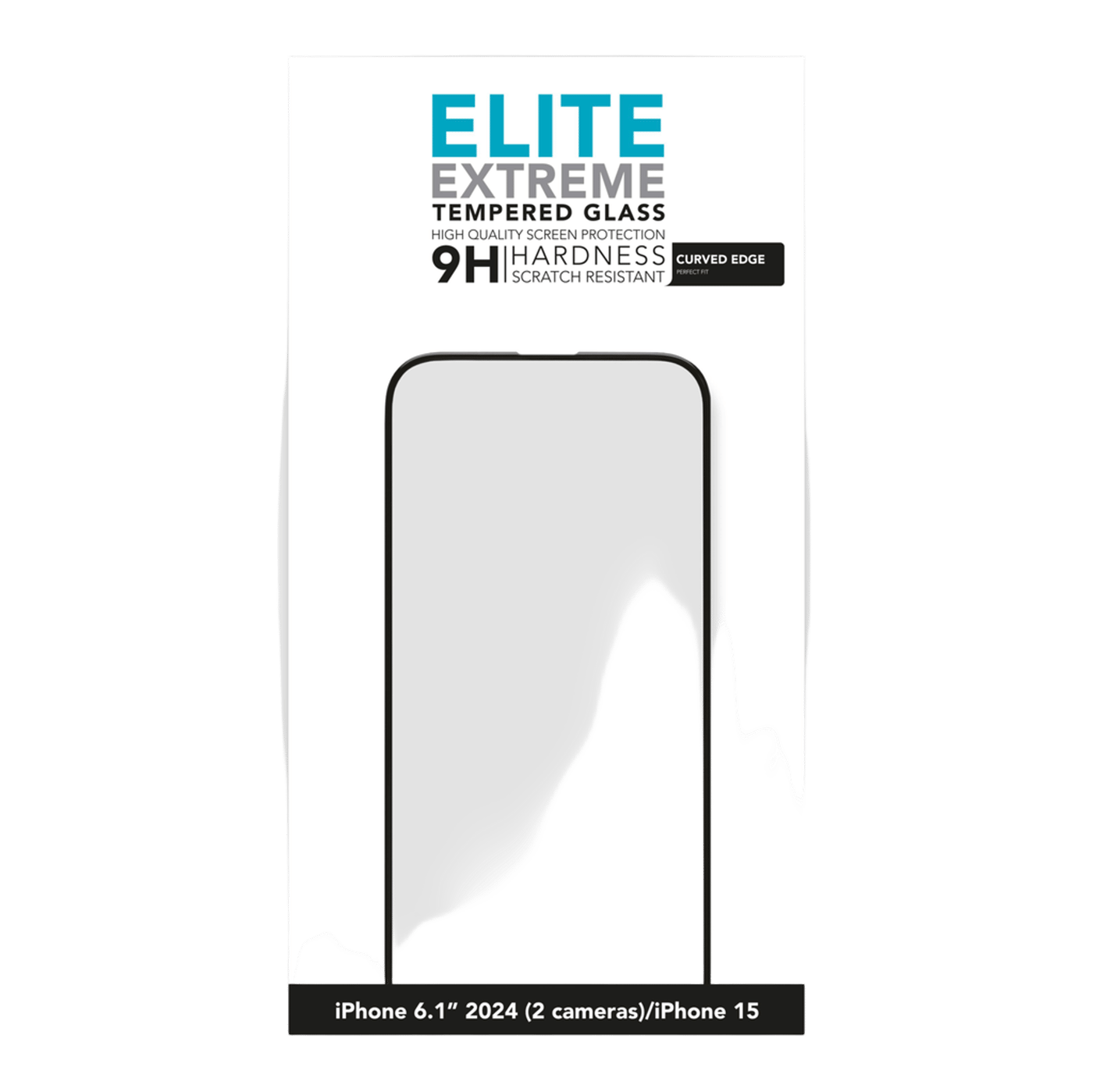 Linocell Elite Extreme Curved Skjermbeskytter for iPhone 16 og 15
