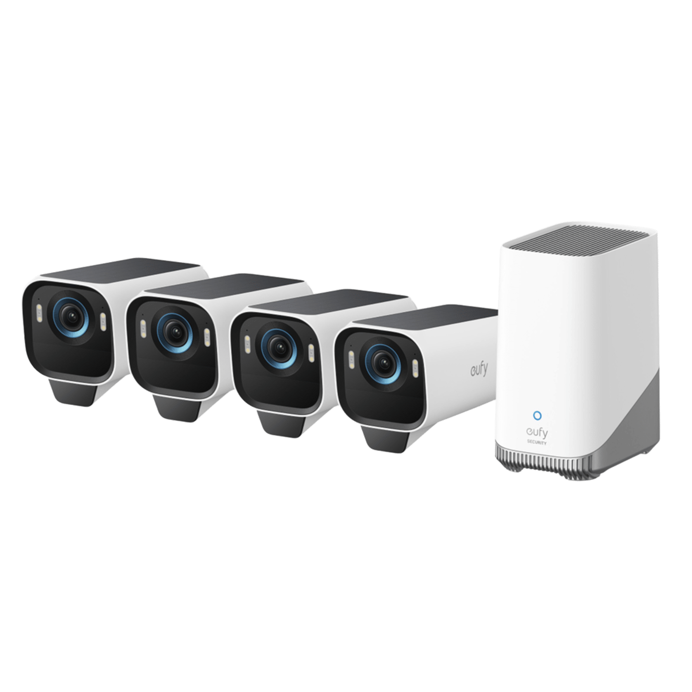 Eufy eufyCam S3 Pro Övervakningssystem med solpanel 4-pack