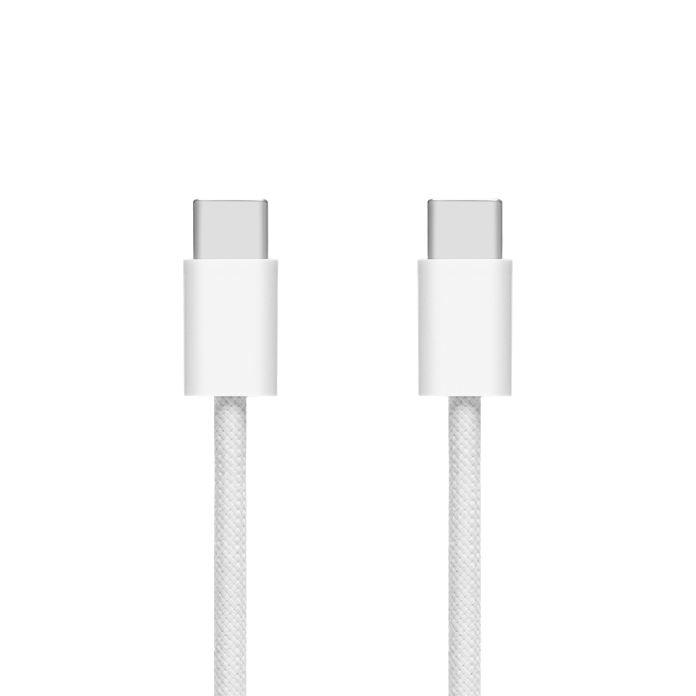 Linocell Flätad USB-C- till USB-C-kabel 240 W Vit 1m