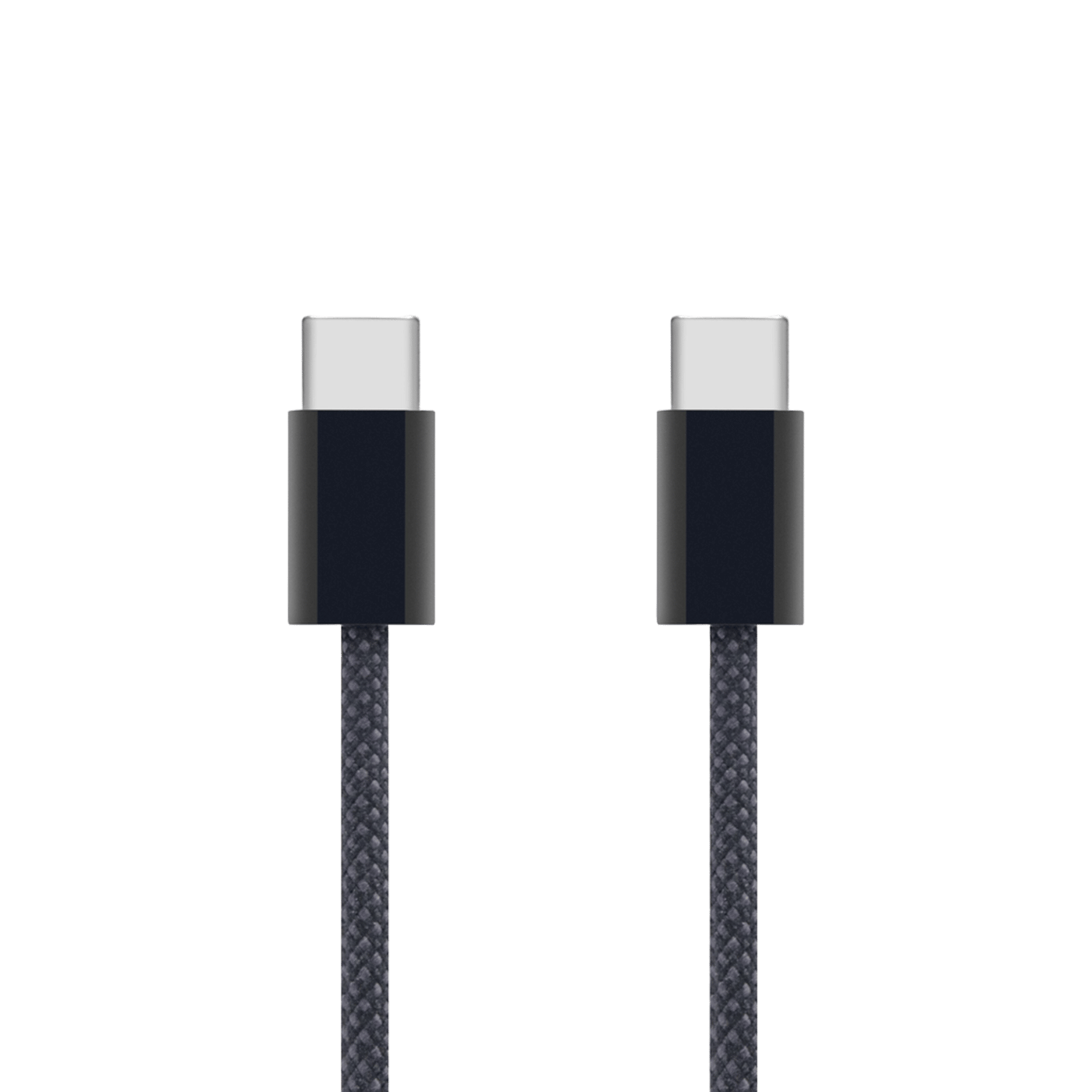 Linocell Flätad USB-C- till USB-C-kabel 240 W Svart 2m