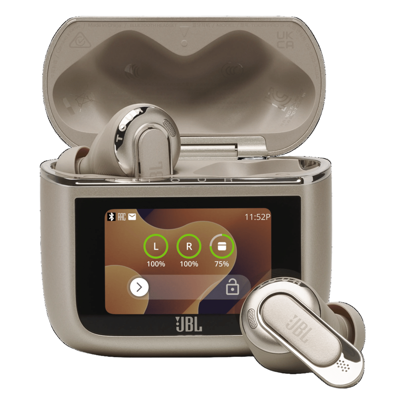 JBL Tour Pro 3 trådløse in-ear-hodetelefoner Latte
