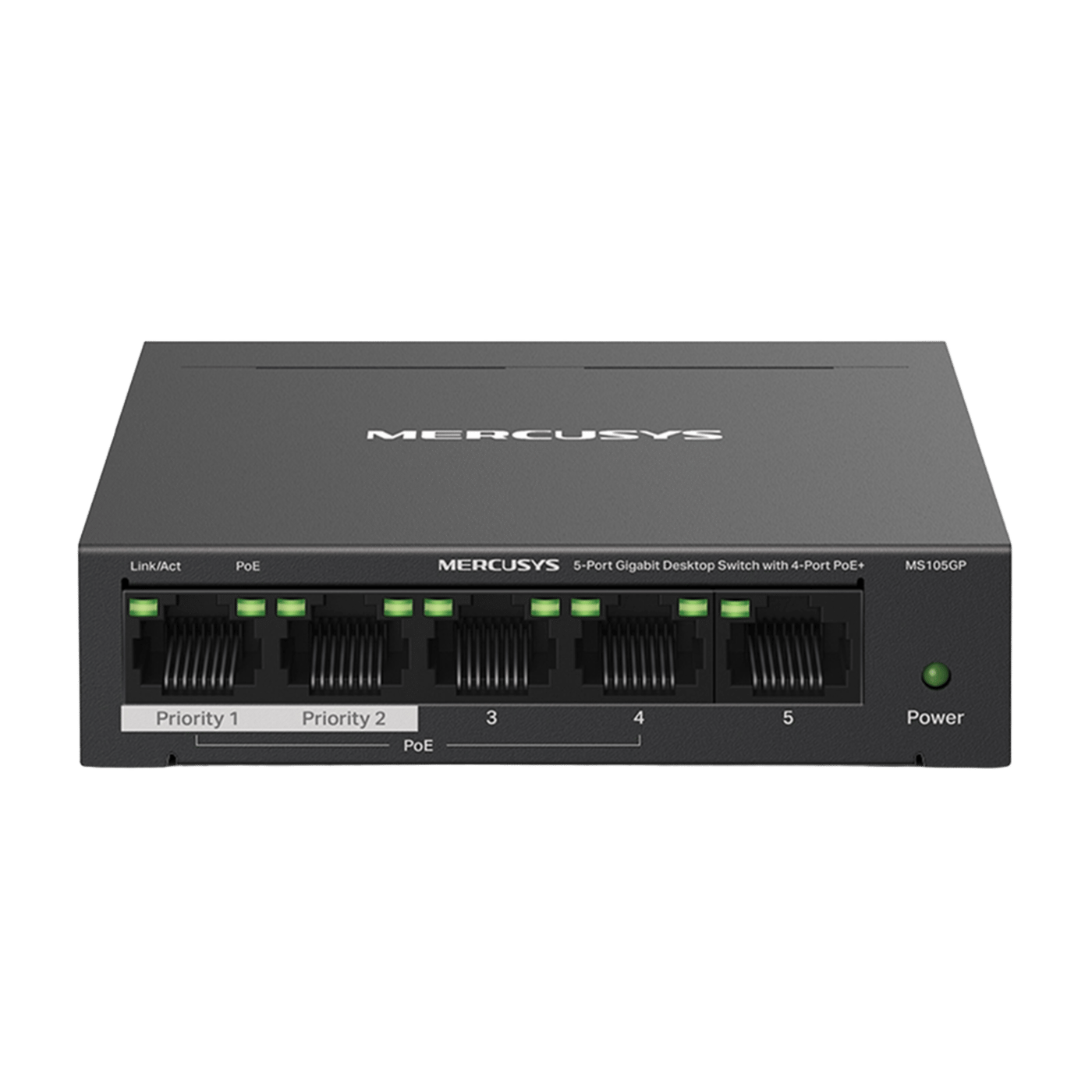 Mercusys MS105GP 5-portars gigabitswitch med POE+