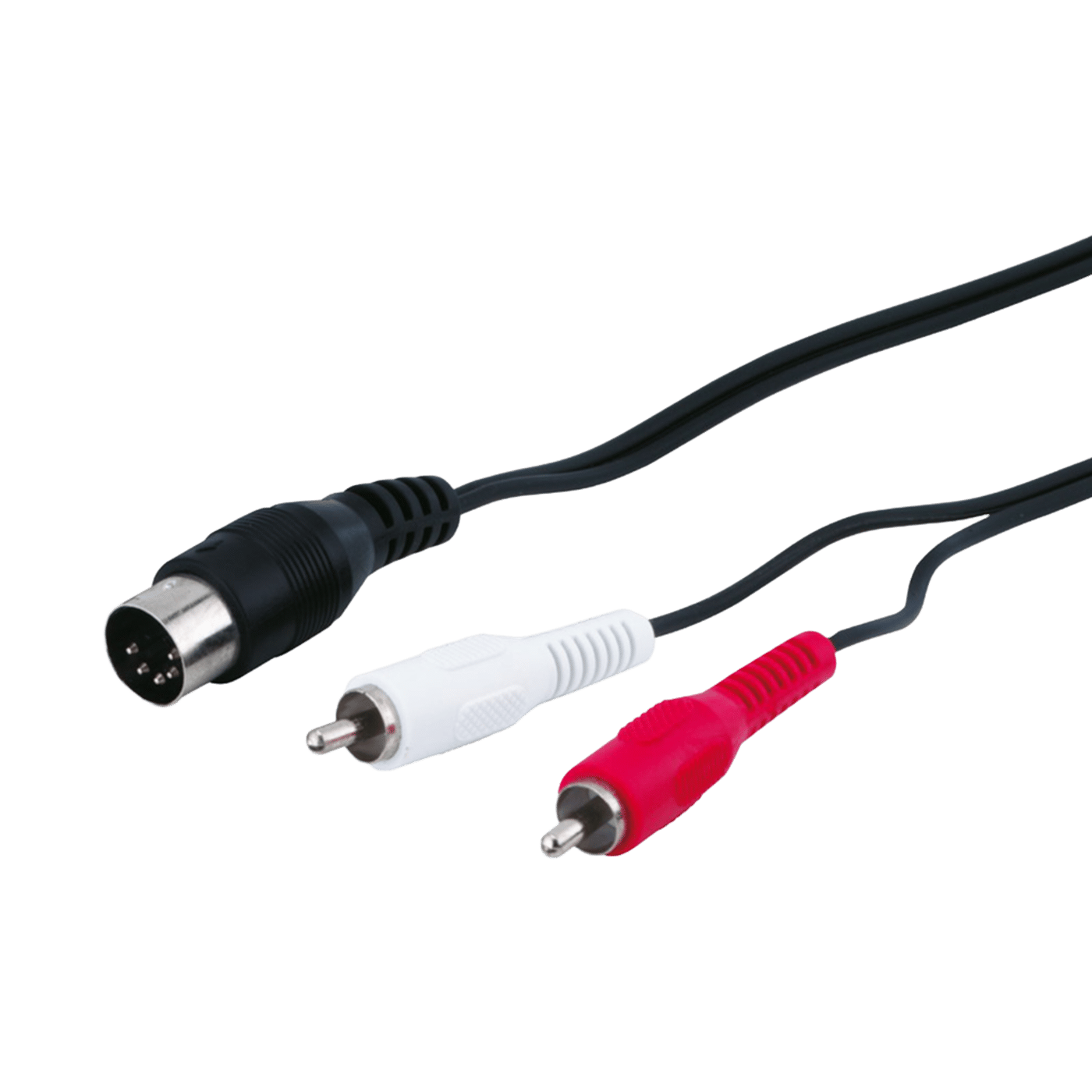 DIN-kabel 5-polet hann til 2x RCA-hanner 1,5 m