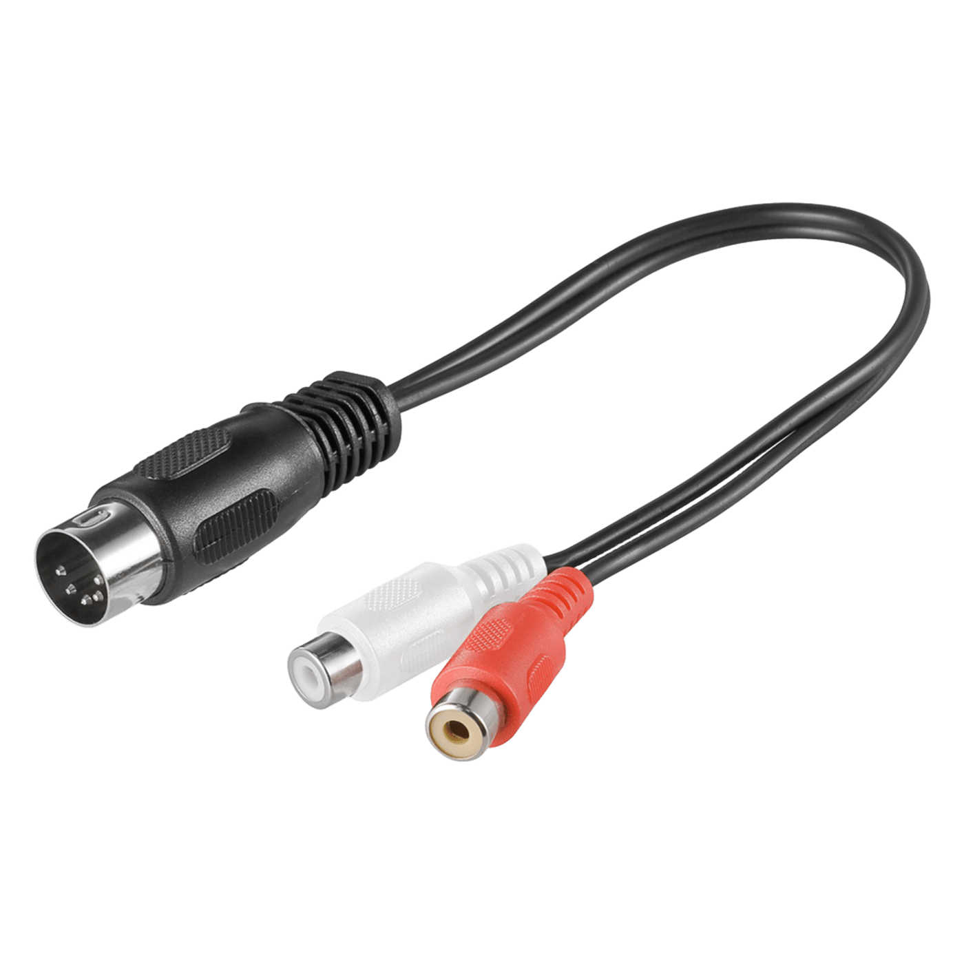 DIN-adapter 5-pol hane till 2x RCA-honor 20 cm
