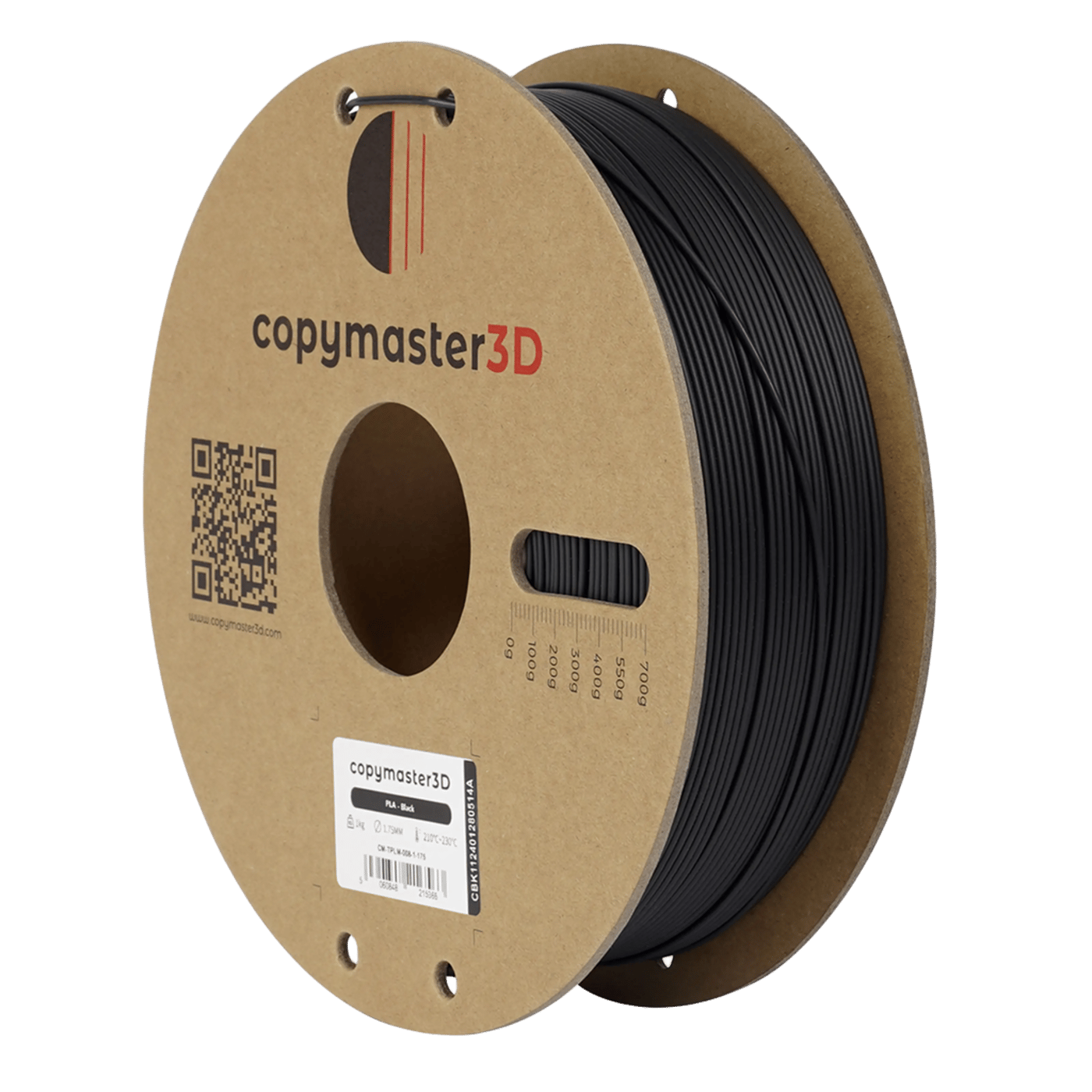 Copymaster3D PLA-filament för 3D-skrivare 1,75 mm Svart