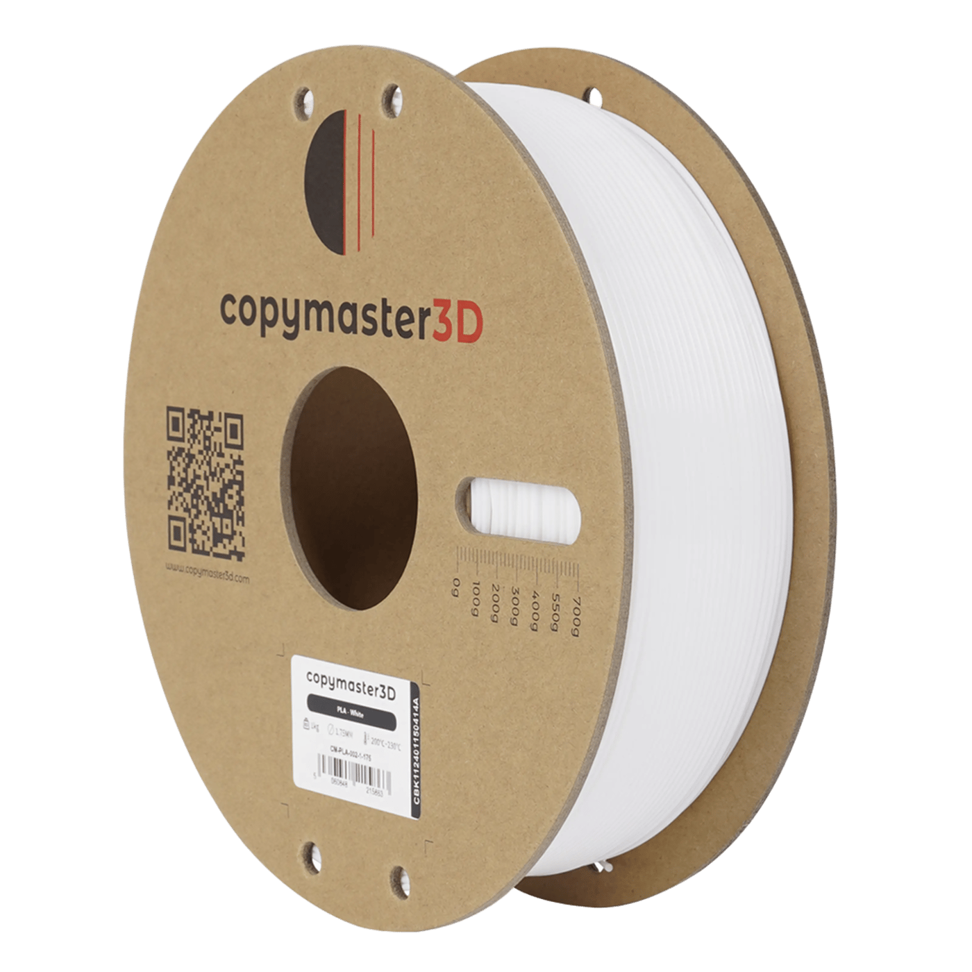 Copymaster3D PLA-filament för 3D-skrivare 1,75 mm Vit