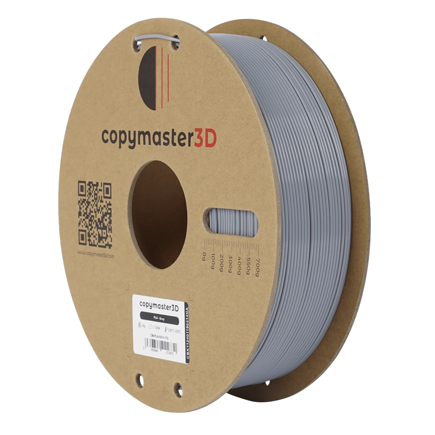 Copymaster3D PLA-filament för 3D-skrivare 1,75 mm Grå