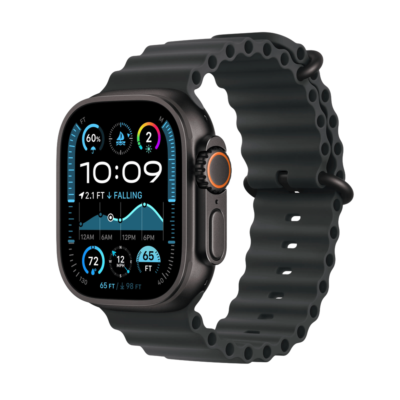 Apple Watch Ultra 2 GPS + Cellular Black Titanium Case med Black Ocean band
