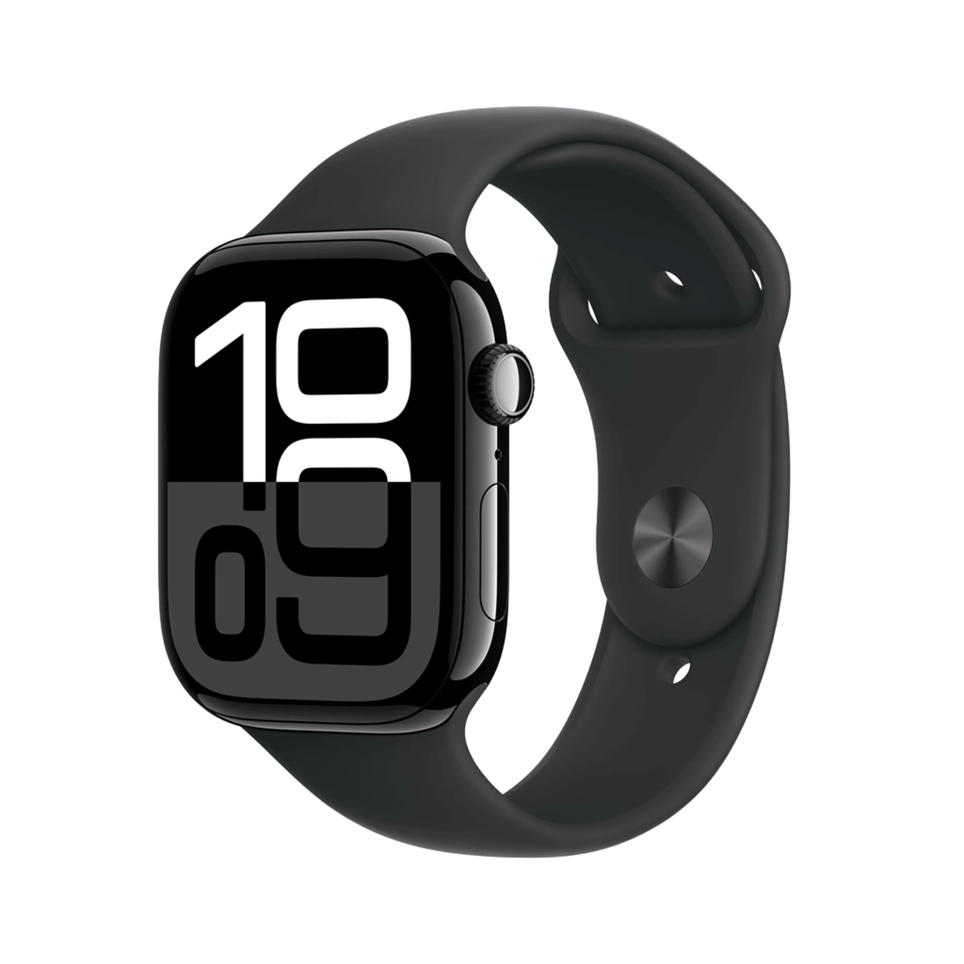 Apple Watch Series 10 GPS 46 mm Jet Black Case med Black Sport band S/M