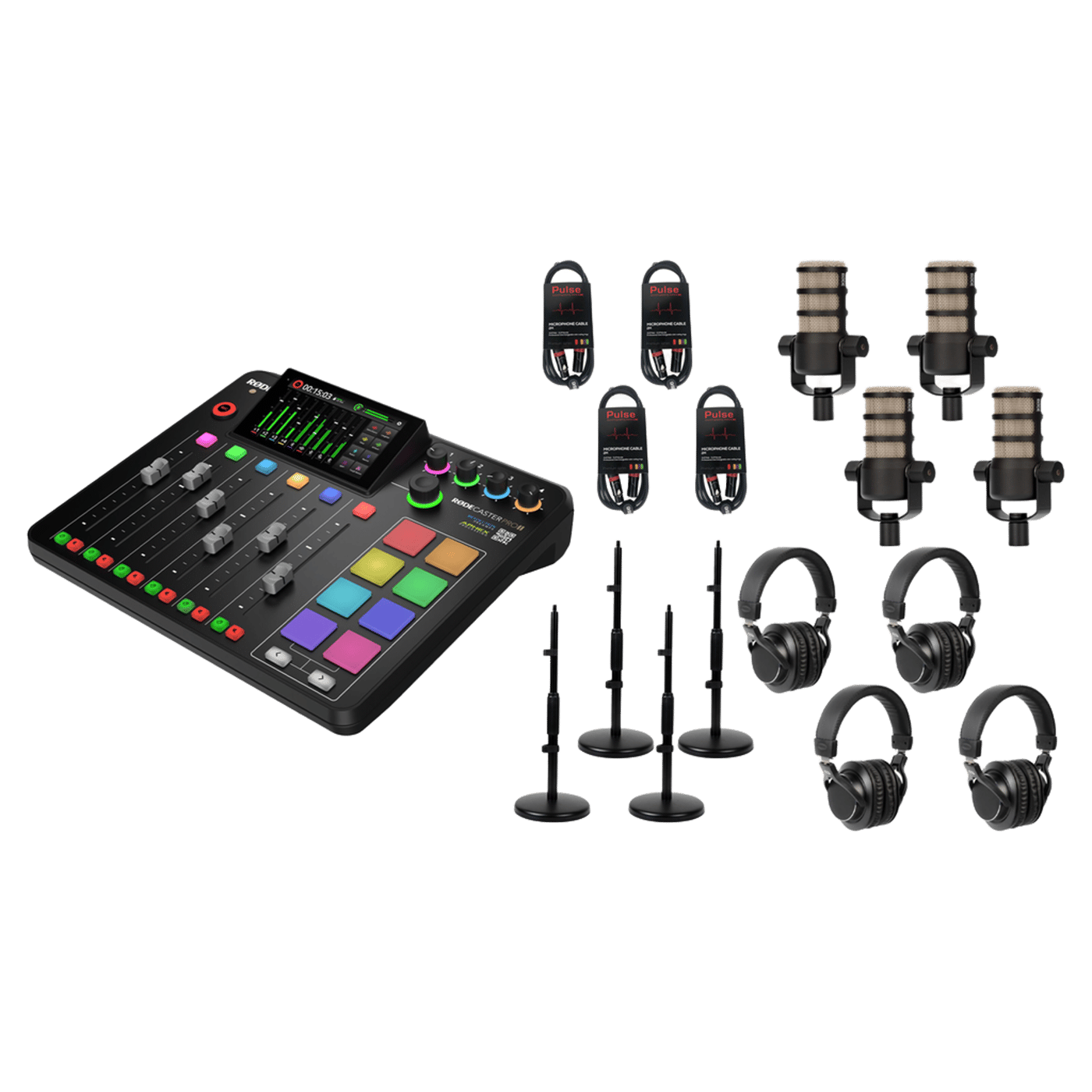 Rode Rodecaster PRO II Podcasting Bundle 4