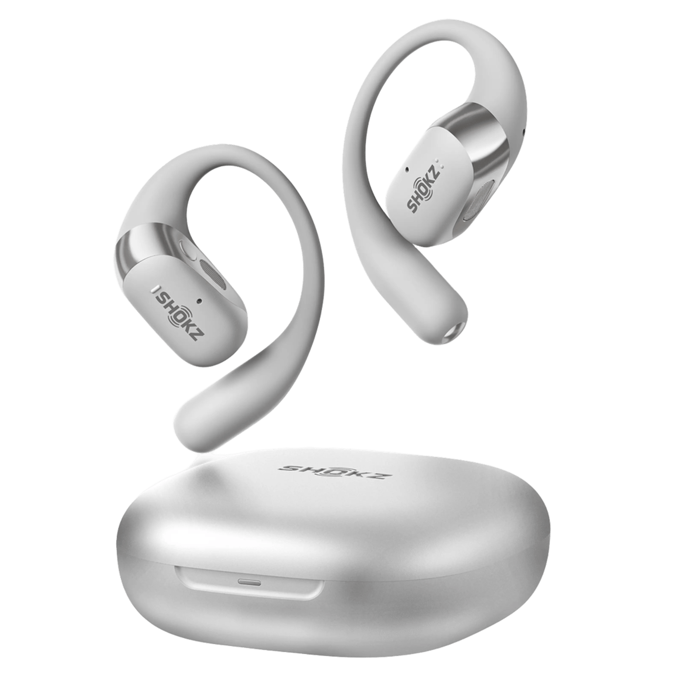 Shokz OpenFit 2+ open-ear-hörlurar Grå