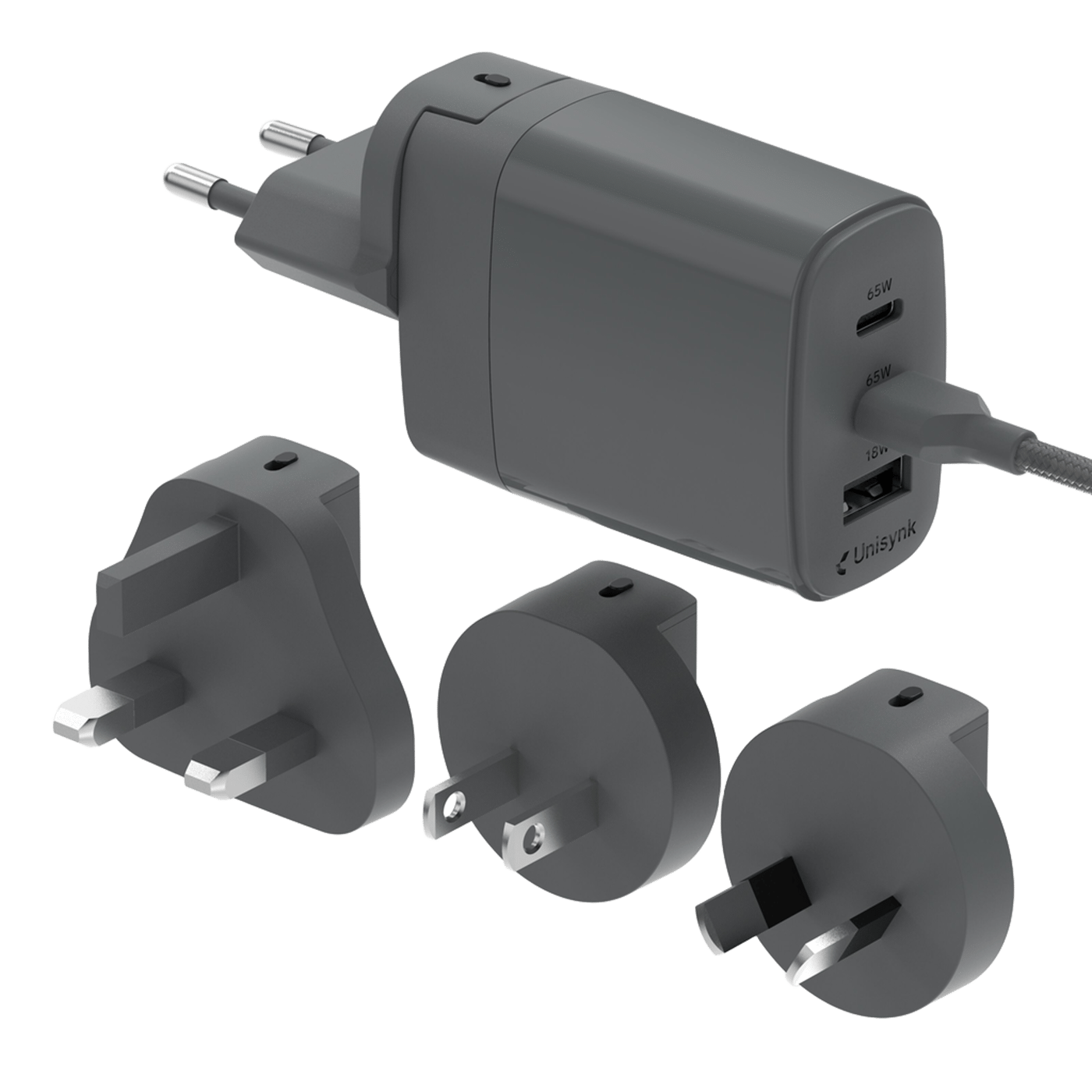 Unisynk 3-porters Global Multi-lader 65W