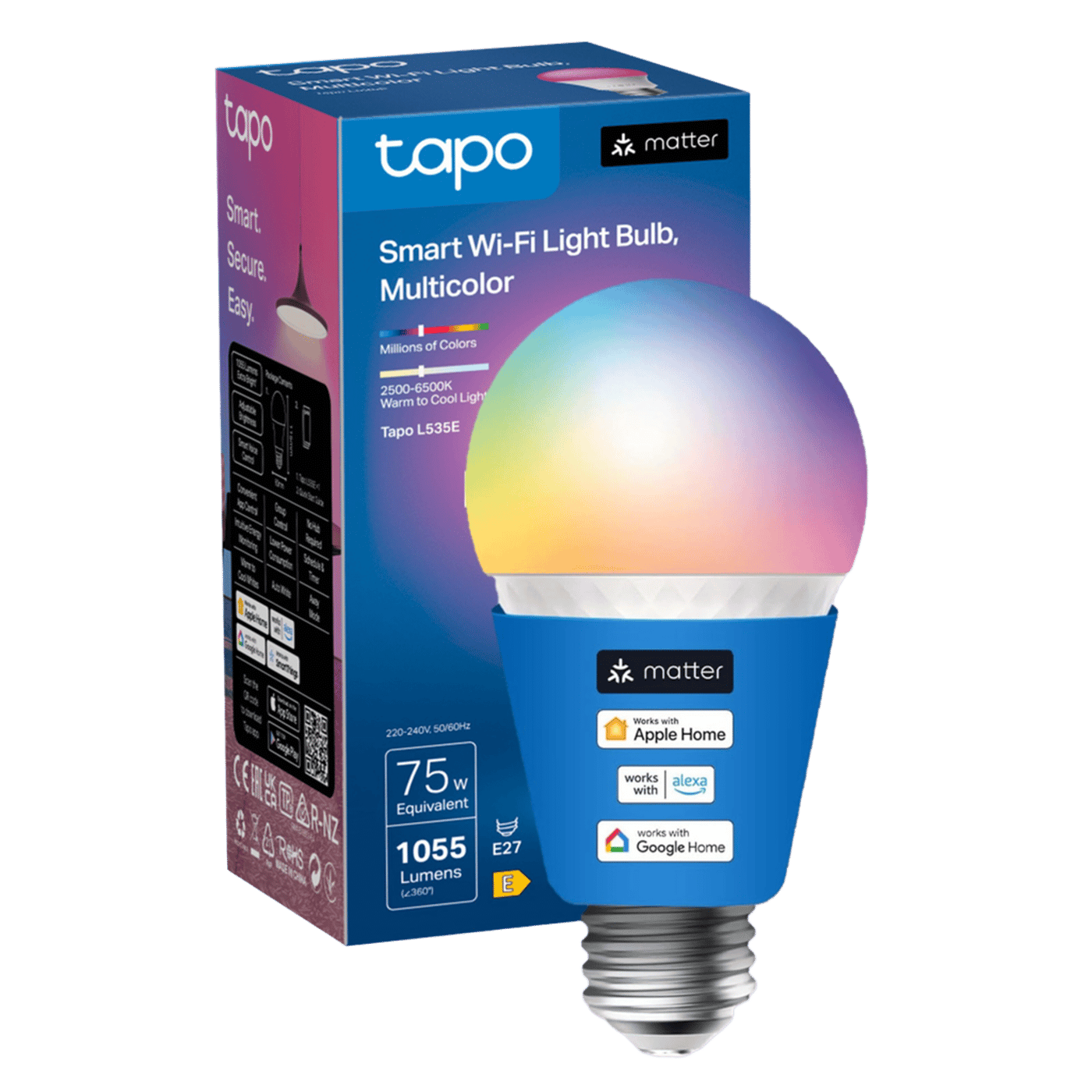 TP-Link Tapo Smart RGB LED-pære 1100 lumen E27