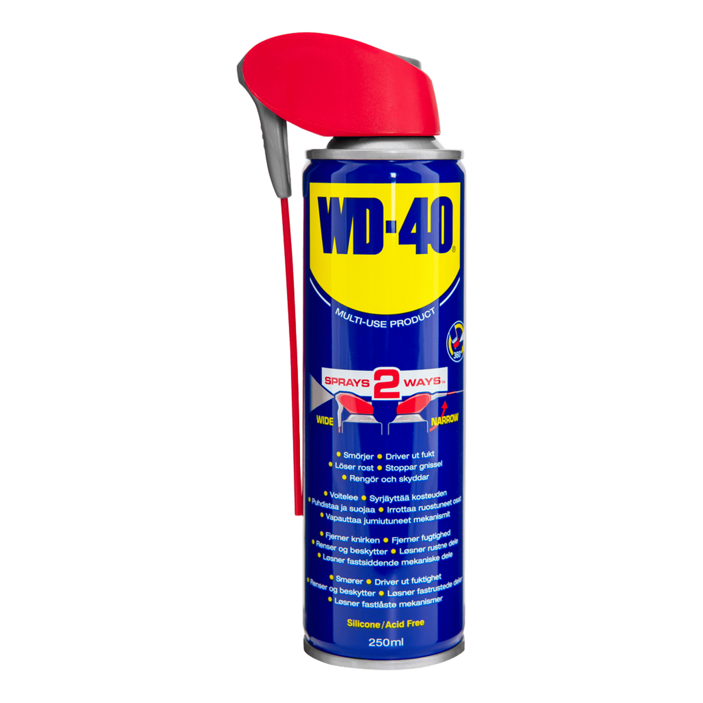 WD-40 Multispray 250 ml med Smart Straw