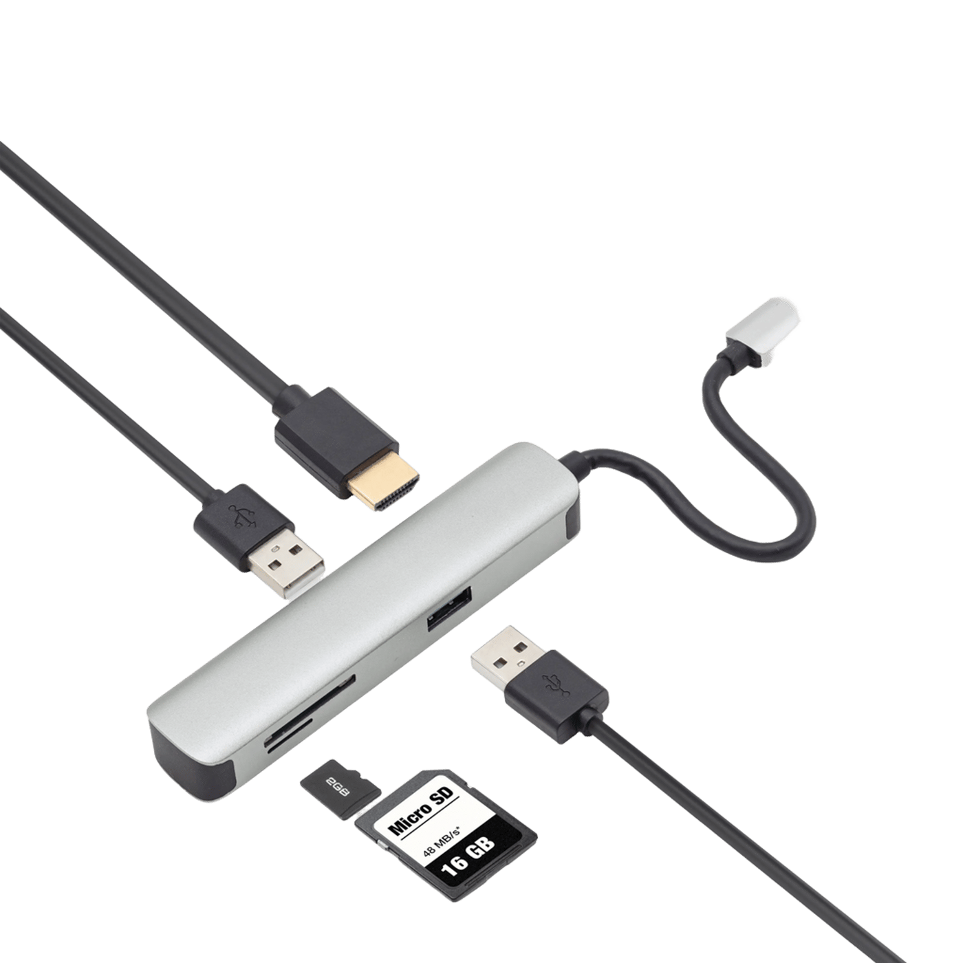 Plexgear 5-porters USB-C multiadapter CB1023