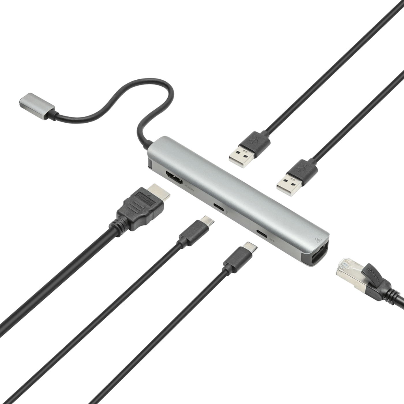 Plexgear USB-C-multiadapter CB1024 - 6 porter
