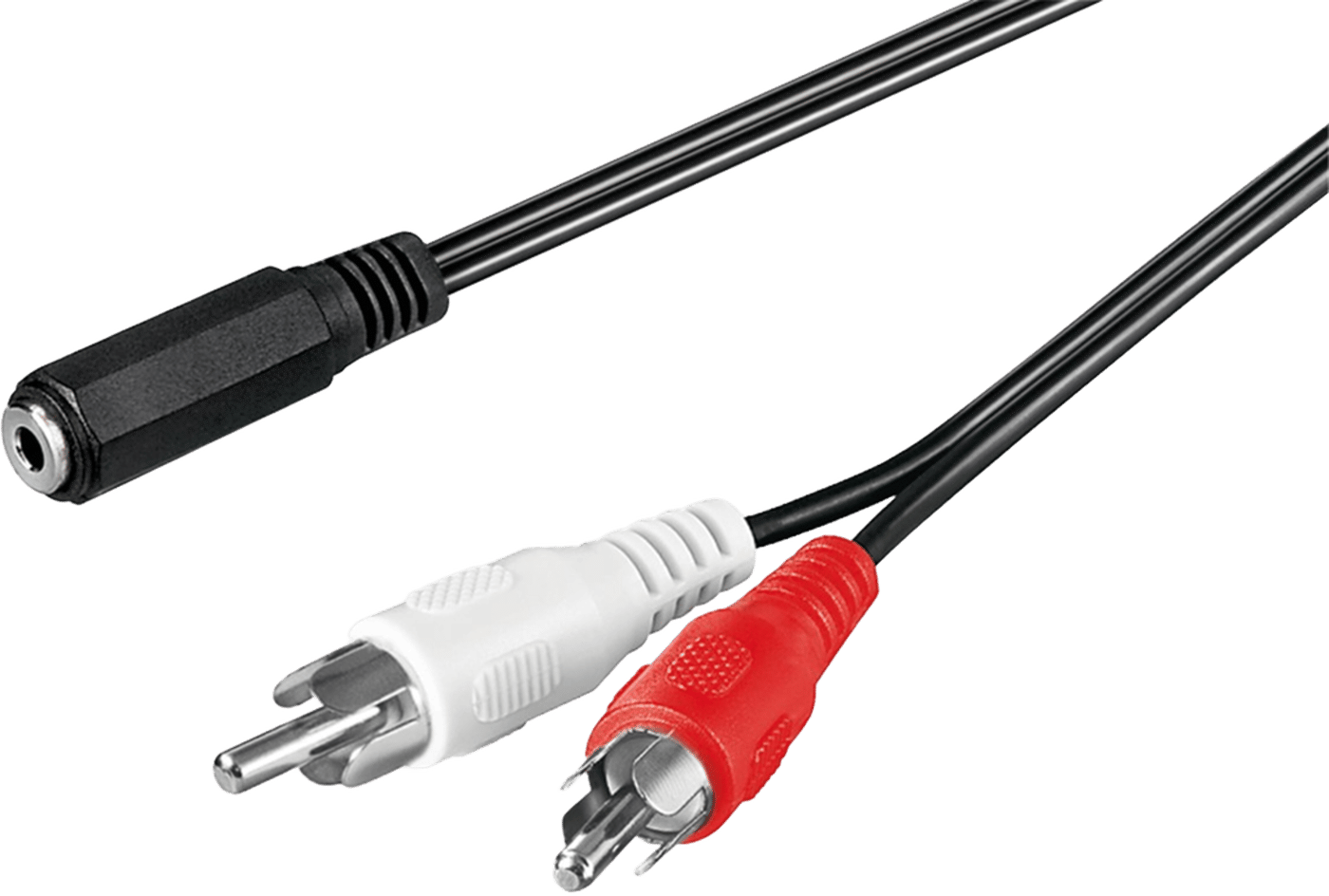 Ljudadapter 2x RCA hane till 3,5 mm hona 1,5 m