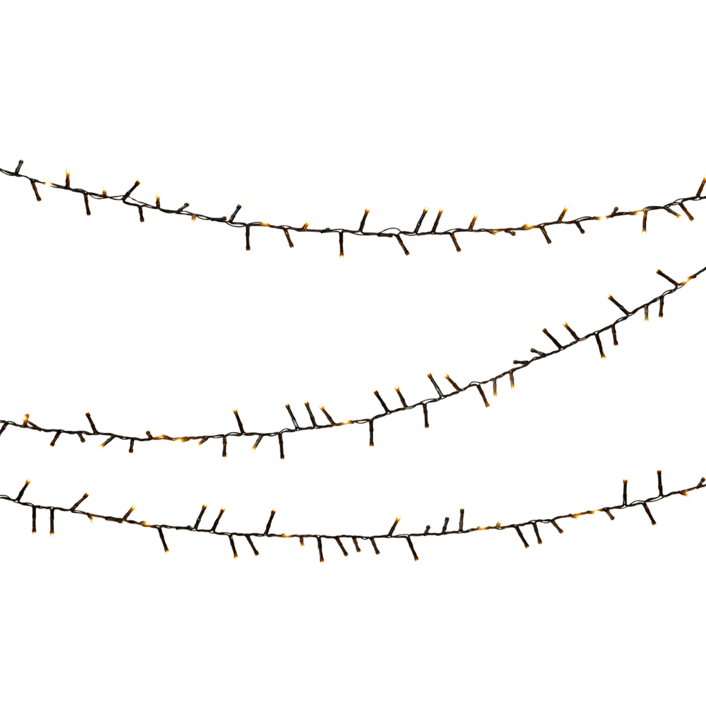 Lyslenke 48 LED 3,5 m, batteridrevet (svart)