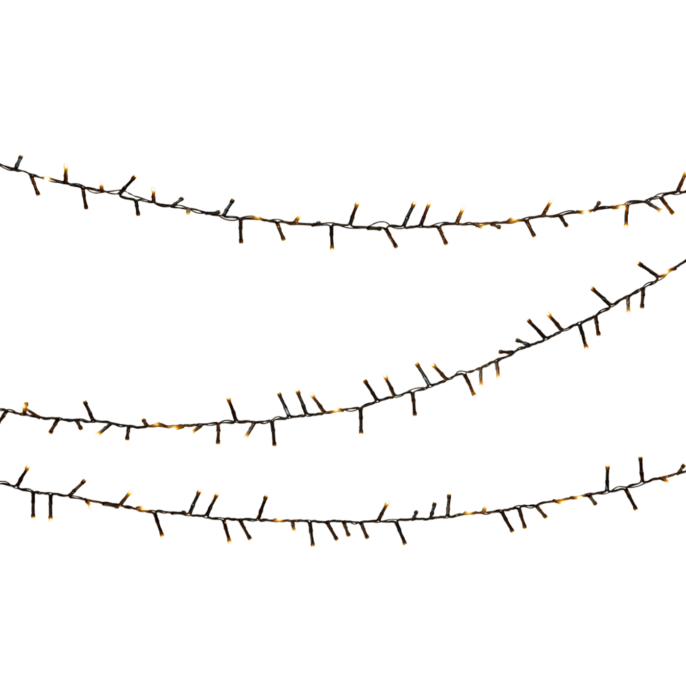 Ljusslinga 48 LED 3,5 m, batteridriven (svart)