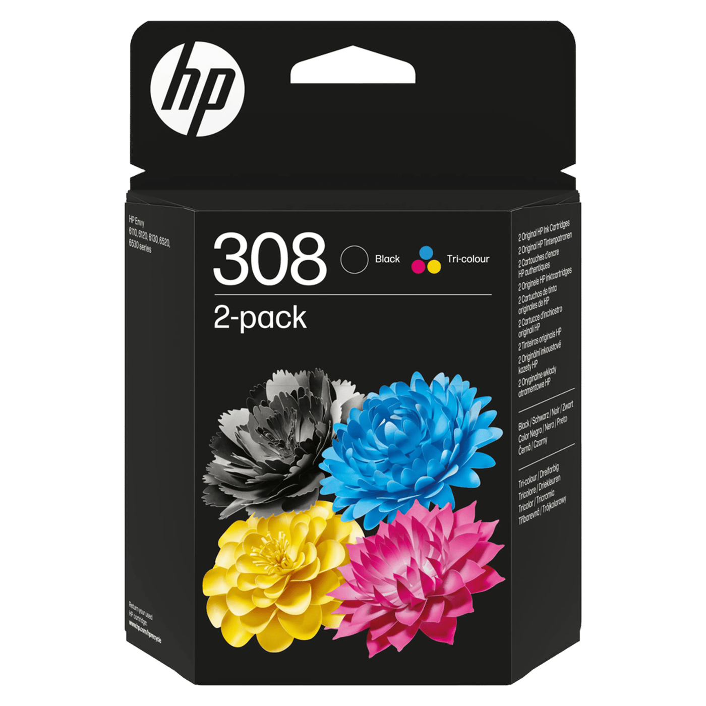 HP 308 Bläckpatron 2-pack – svart och färg