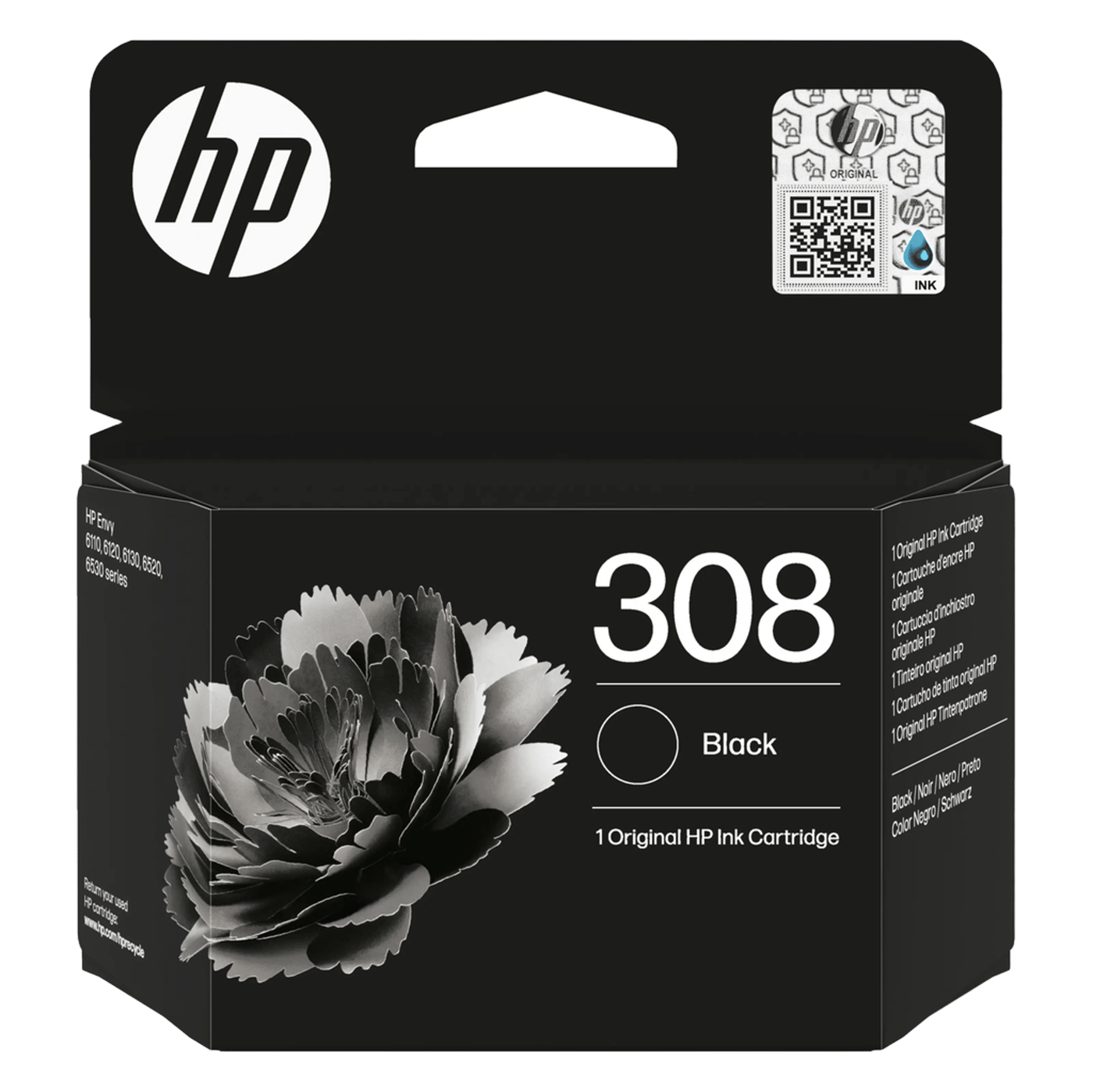 HP 308 Svart bläckpatron