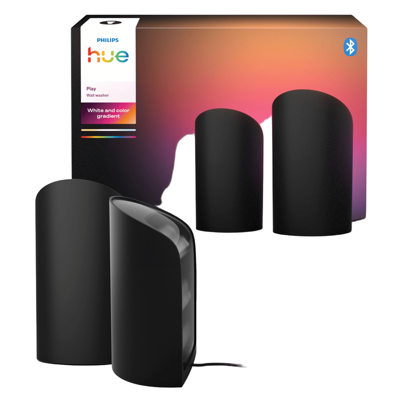 Philips Hue Play Wall Washer Väggbelysning 2-pack Svart