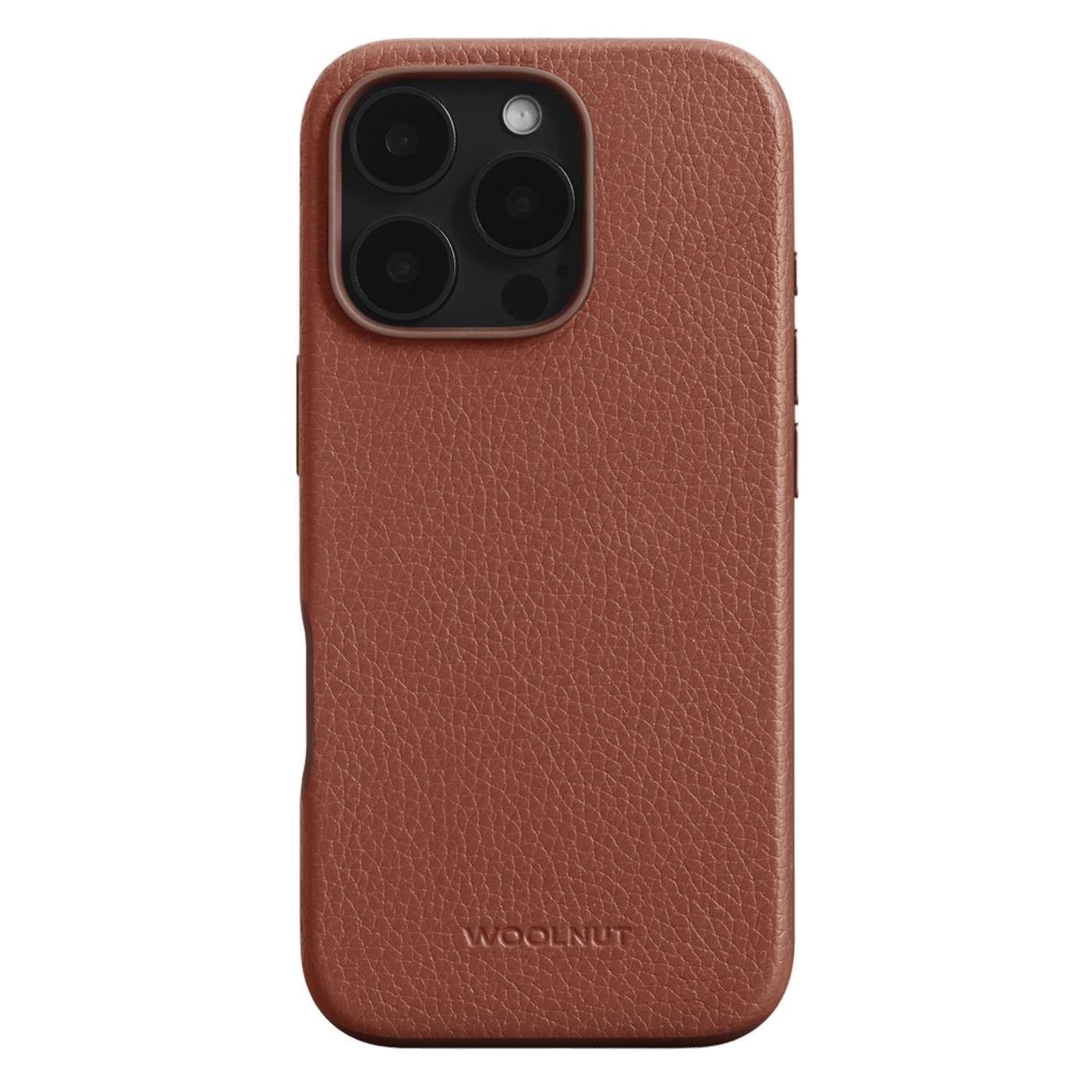 WOOLNUT Läderfodral för iPhone 16 Pro Cognac
