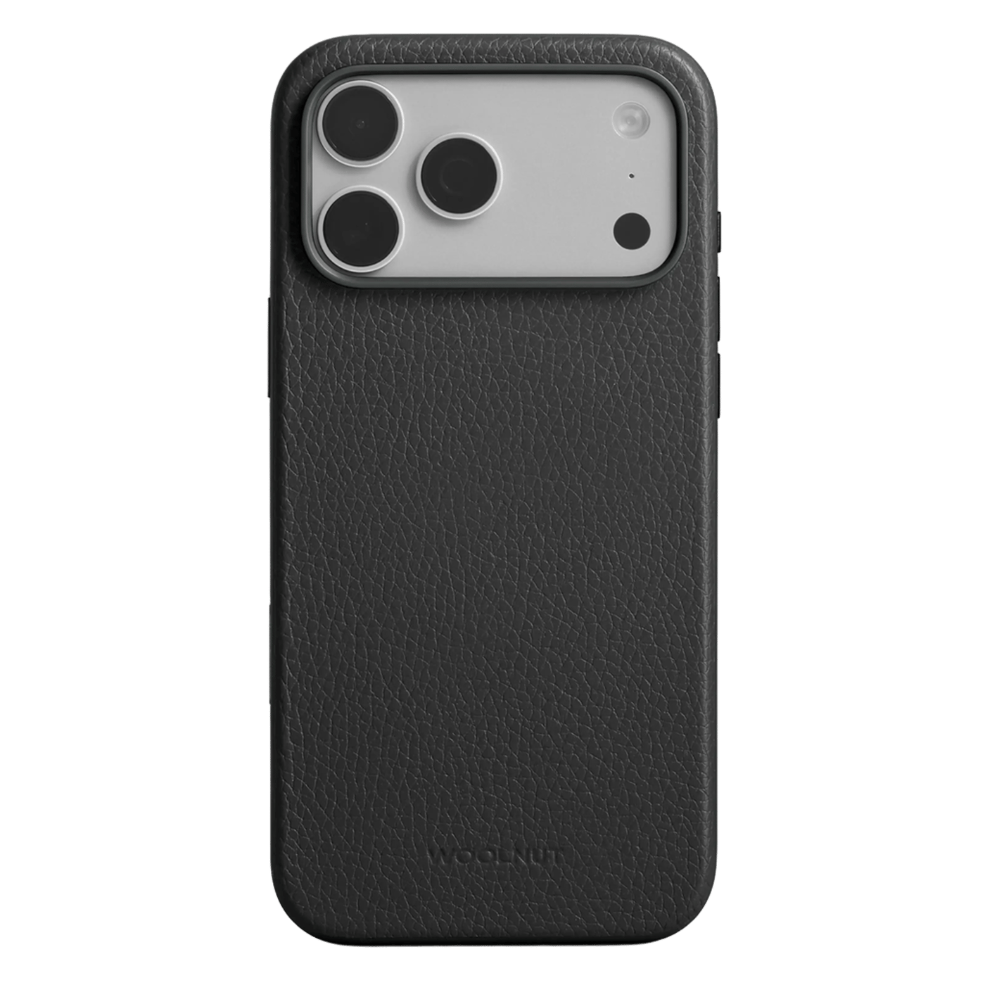 WOOLNUT Läderfodral för iPhone 17 Pro Max / 18 Pro Max Svart