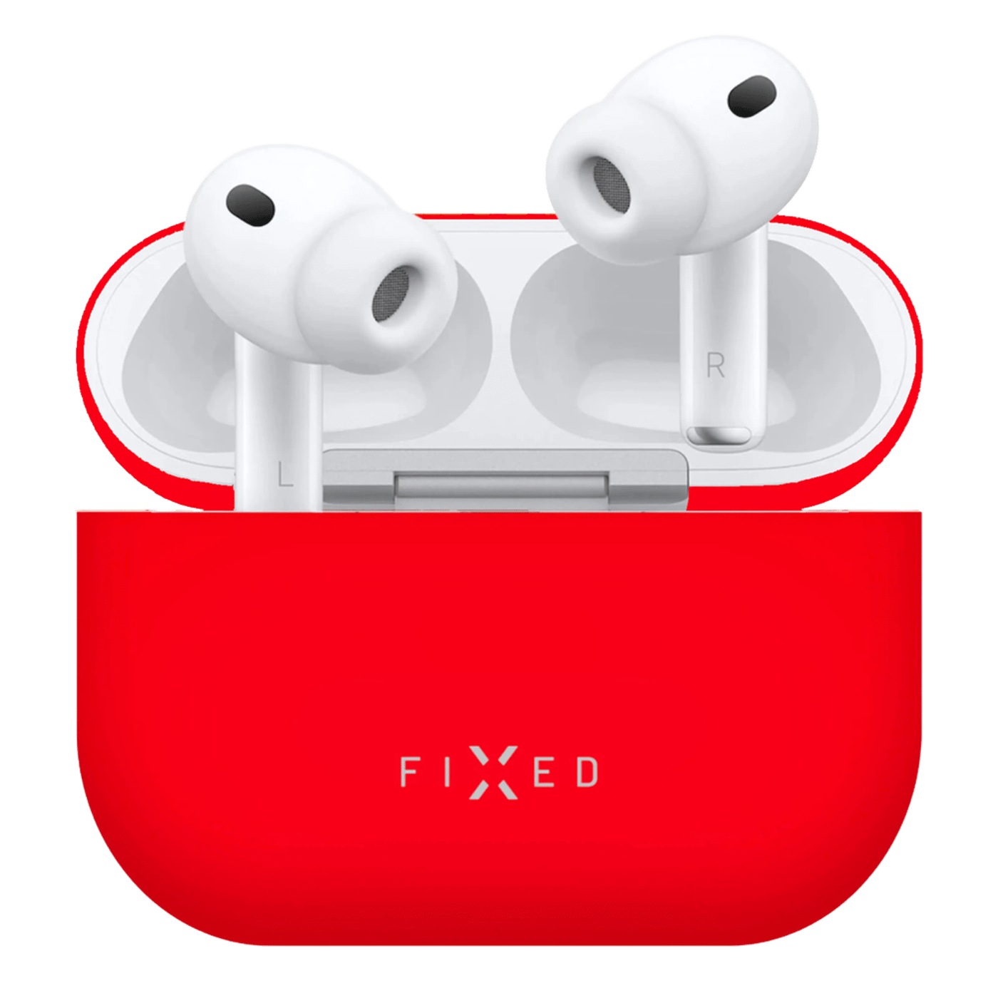 Fixed Silky Silikonfodral för Apple AirPods Pro 3 Röd