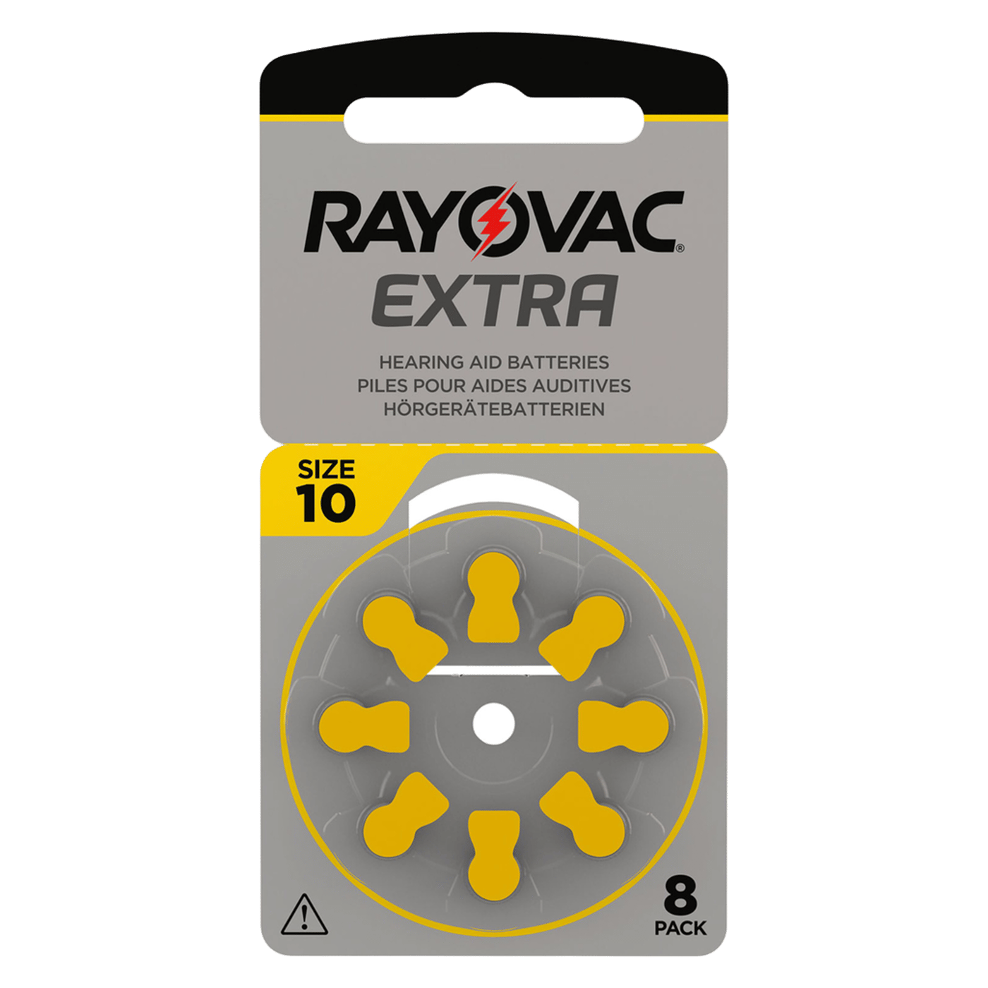 Rayovac Hörapparatsbatterier Gul ZA10 8-pack