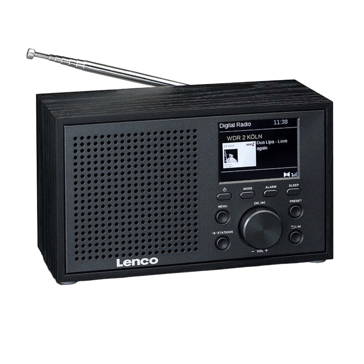 Lenco DAR-017BK DAB+ FM-radio med Bluetooth
