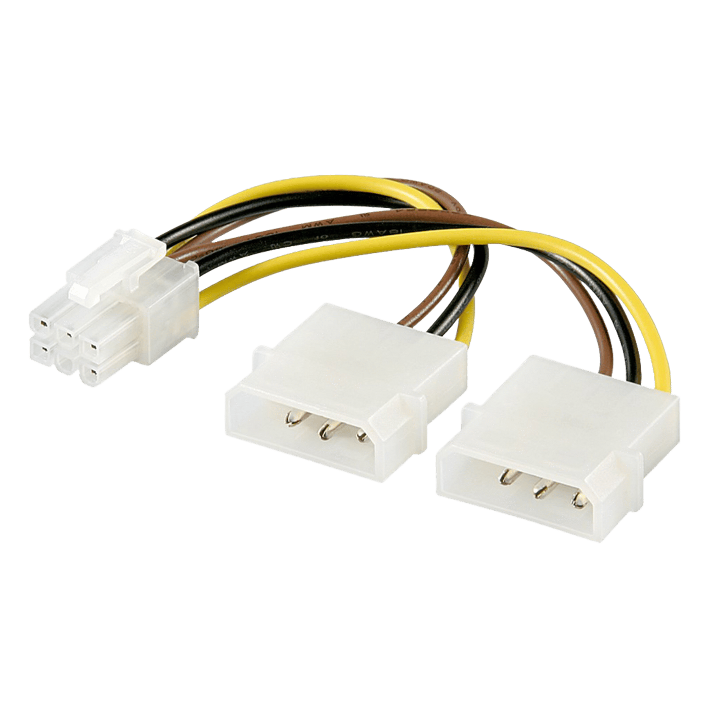 Luxorparts PCI Express-strömadapter 6-pin (2x Molex)