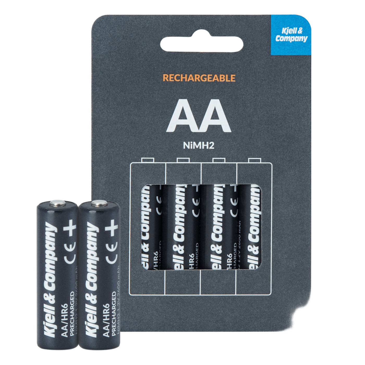 Kjell & Company Laddningsbara AA-batterier 2600 mAh 4-pack