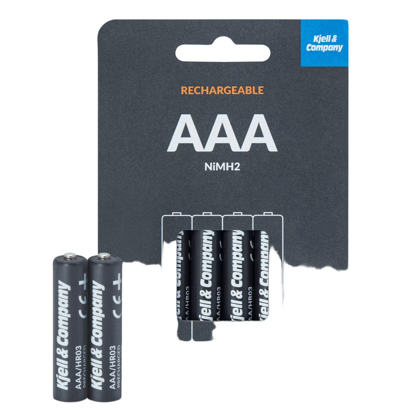 Kjell & Company Laddningsbara AAA-batterier 950 mAh 4-pack