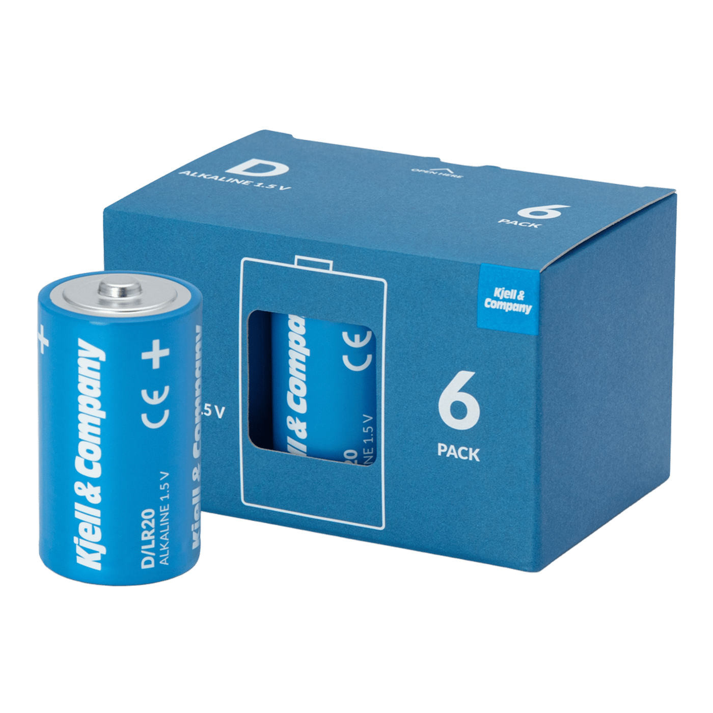 Kjell & Company D-batterier (LR20) 6-pack