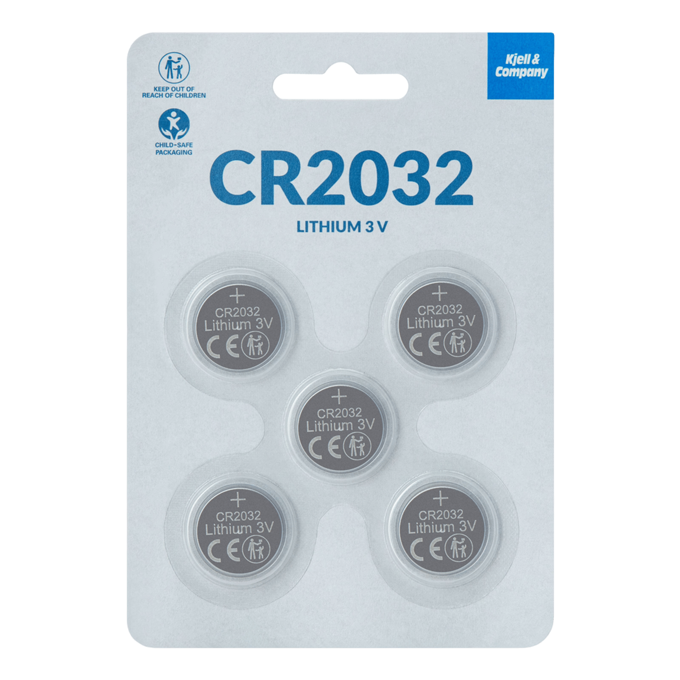 Kjell & Company Litiumbatteri CR2032 5-pack