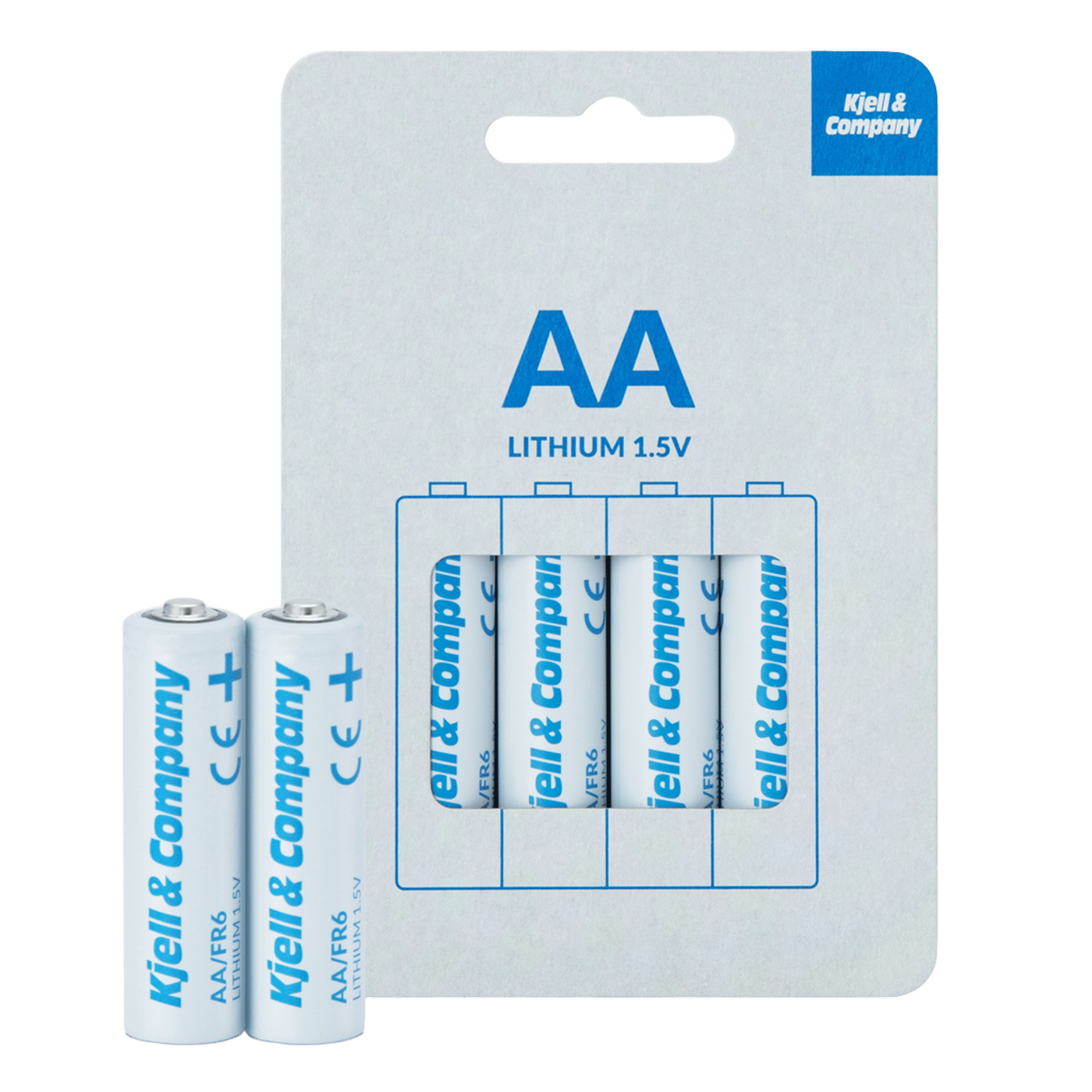Kjell & Company AA-litiumbatterier 4-pack